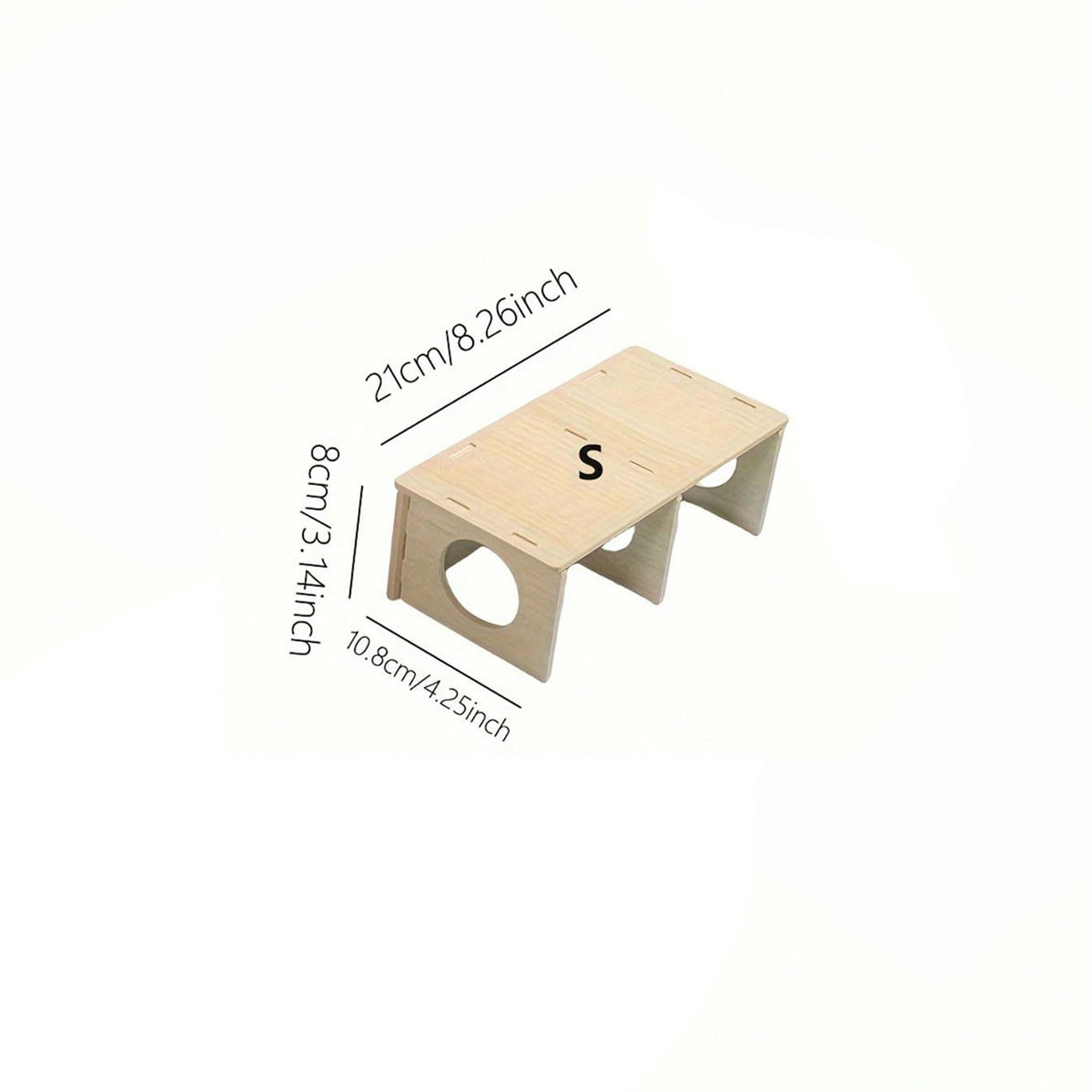 Solid Wood Hideaway House For Hamsters  Squirrels Small Pet Cage Accessories 5