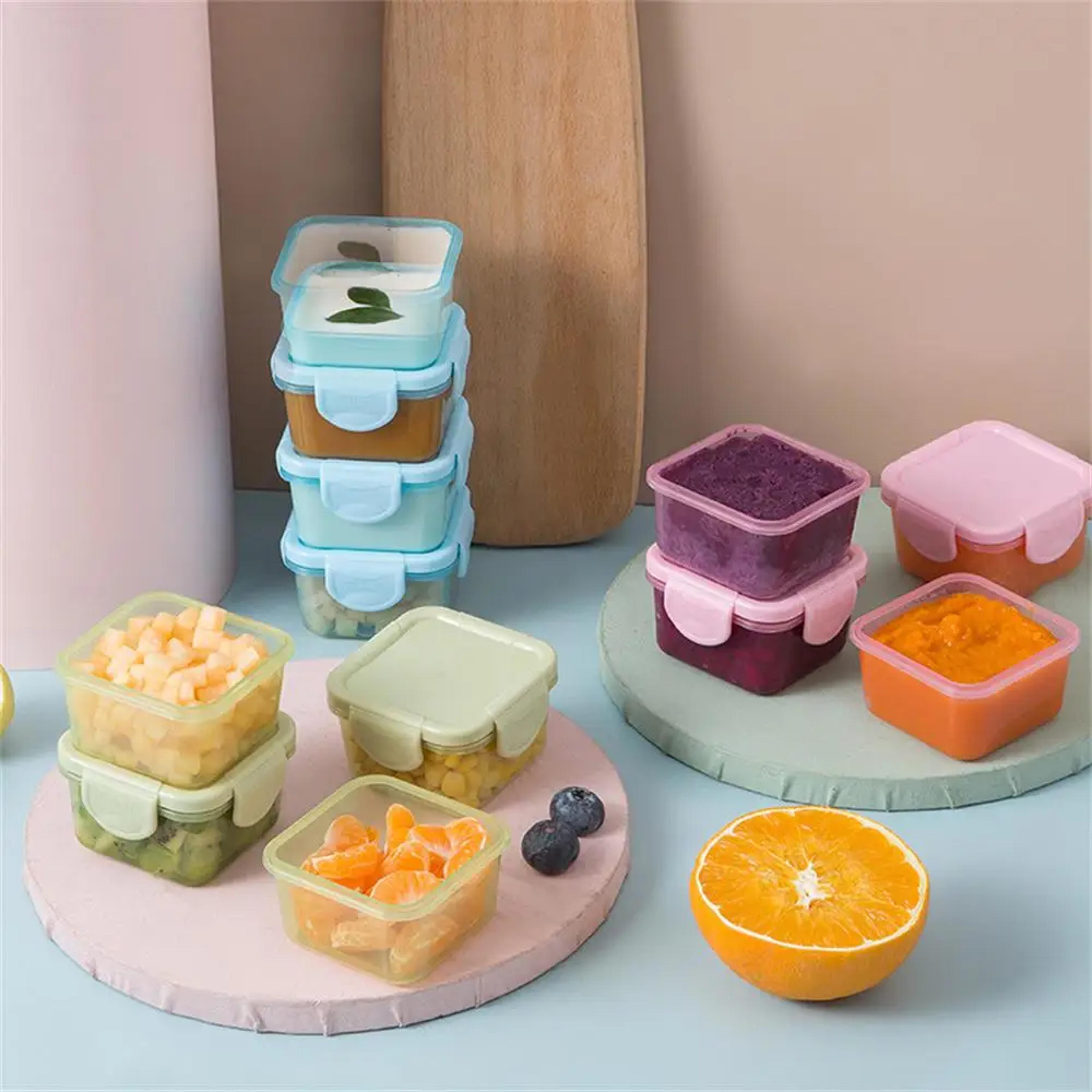 Mini Leakproof Storage Containers Set  Microwave Safe Airtight Condiment  Sauce Holders 4