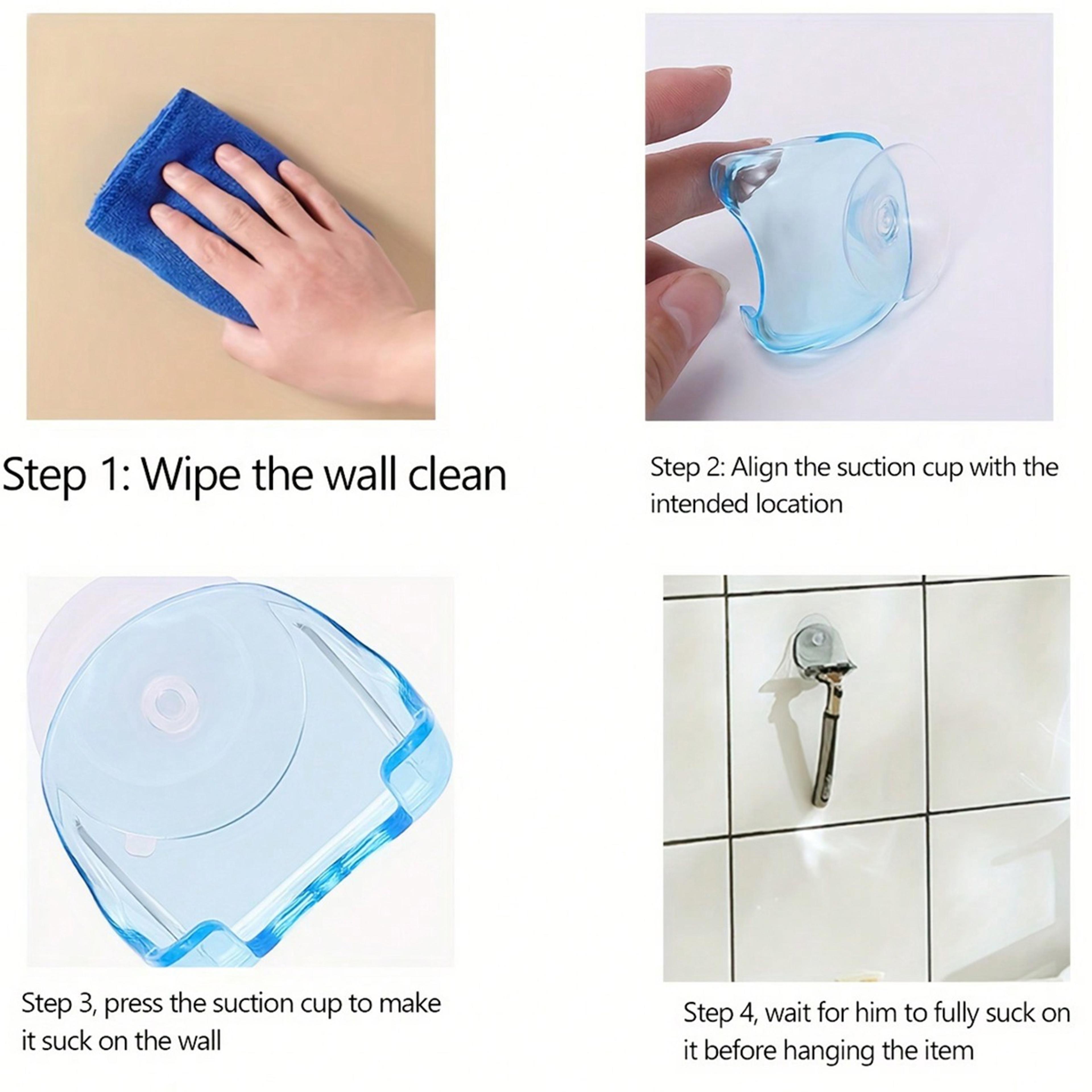 WallMounted Shaver Holder With Suction Cup  SpaceSaving Bathroom Razor Storage 3