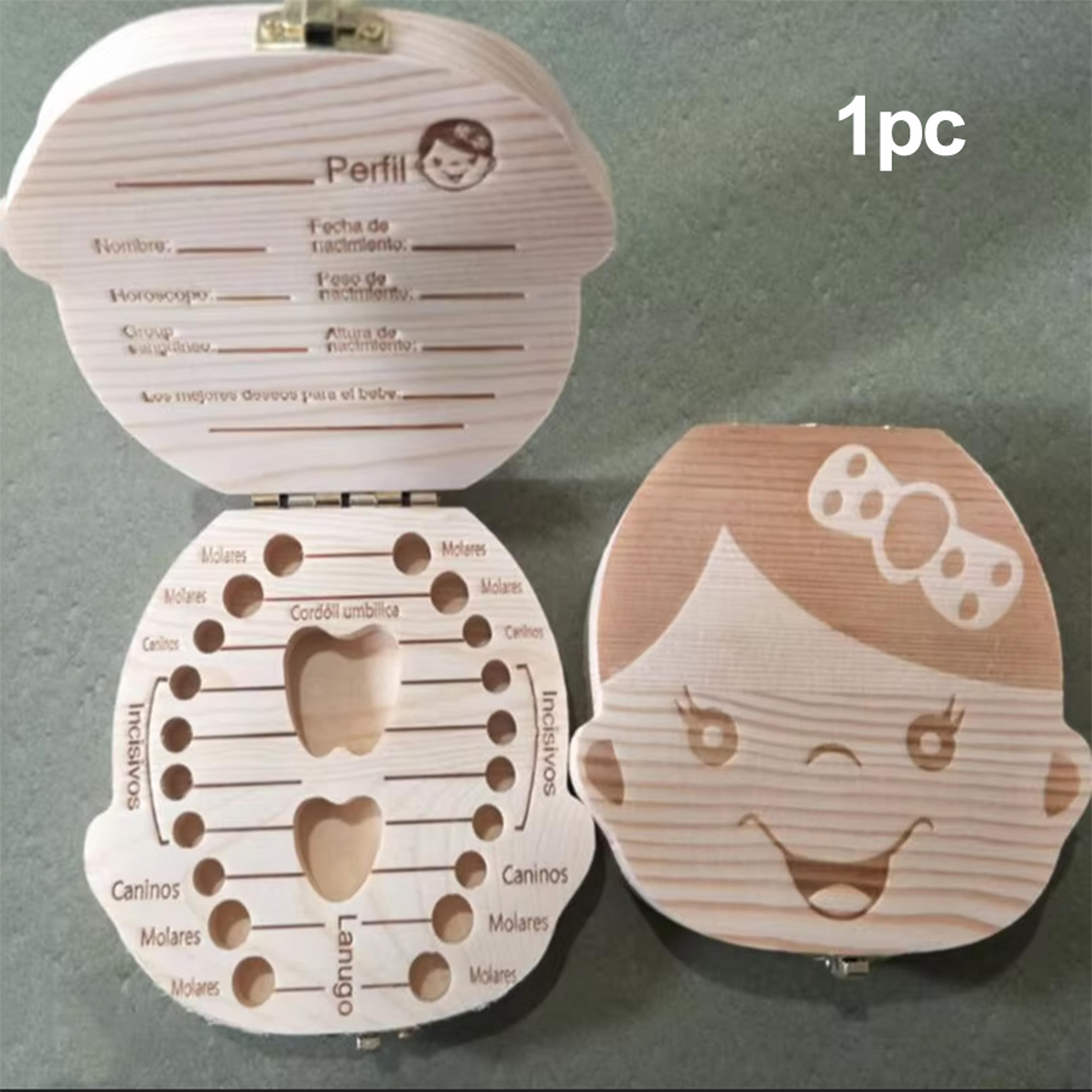 Wooden Baby Tooth Box Organizer  Keepsake Storage For Kid Milk Teeth  Perfect Gift For Boys  Girls 5