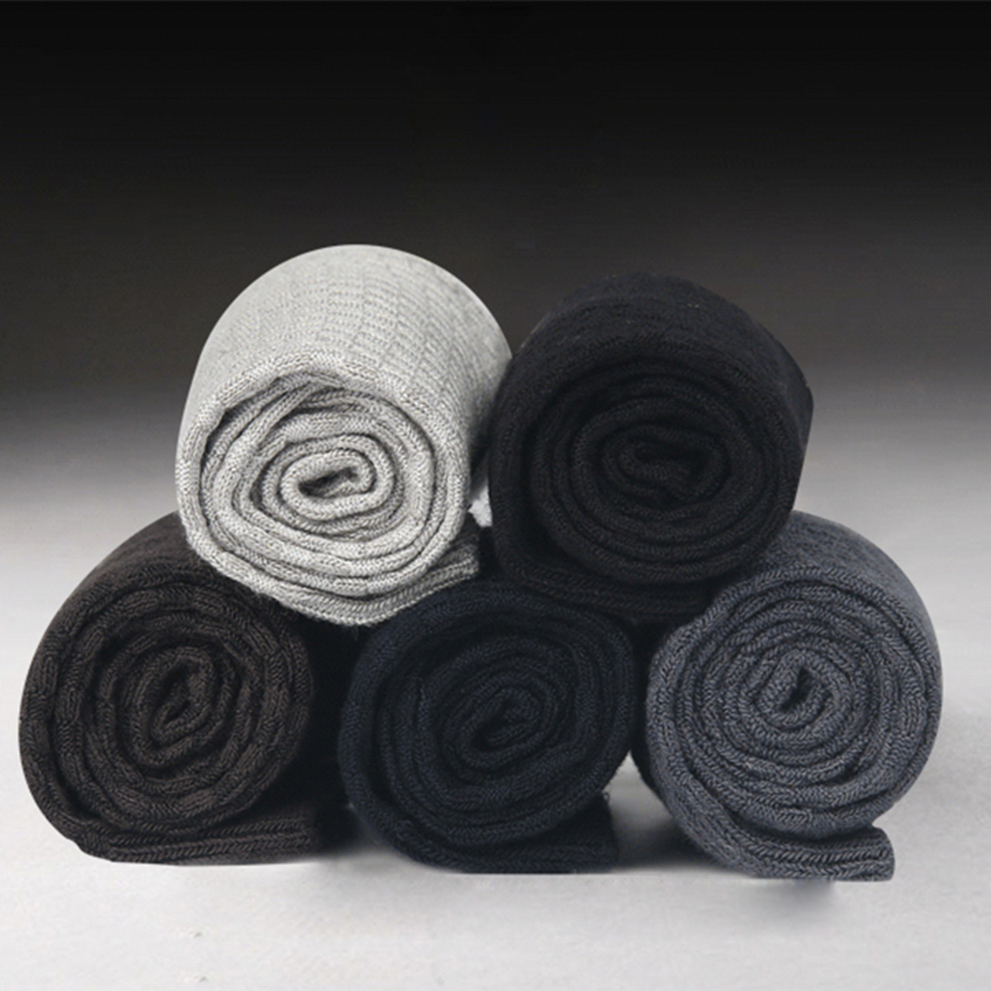 mens bamboo fiber compression socks long black business casual dress socks for comfort & style