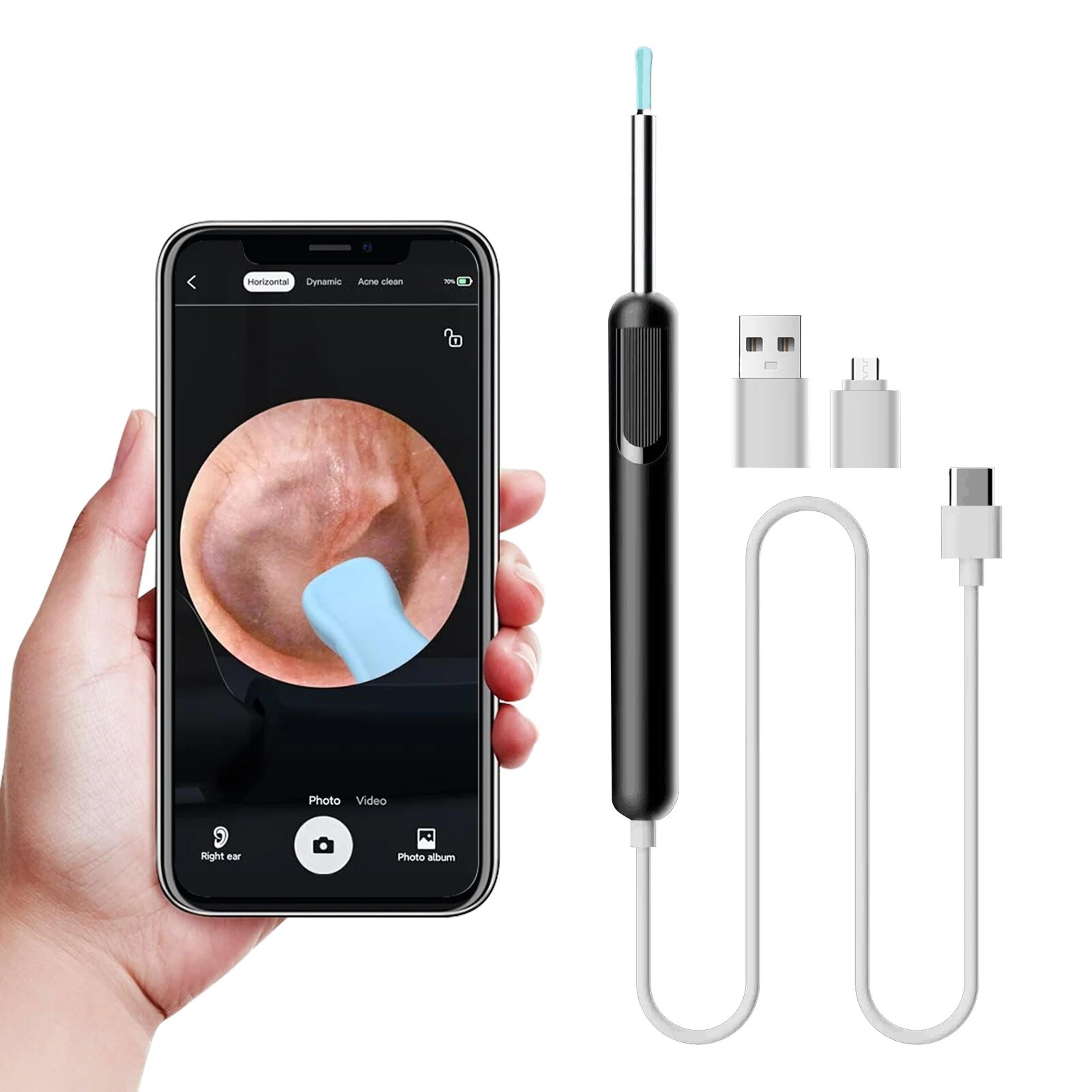 Ear Wax Removal Tool Smart Ear Cleaner With Light  HD Camera Scope For Smartphones 3