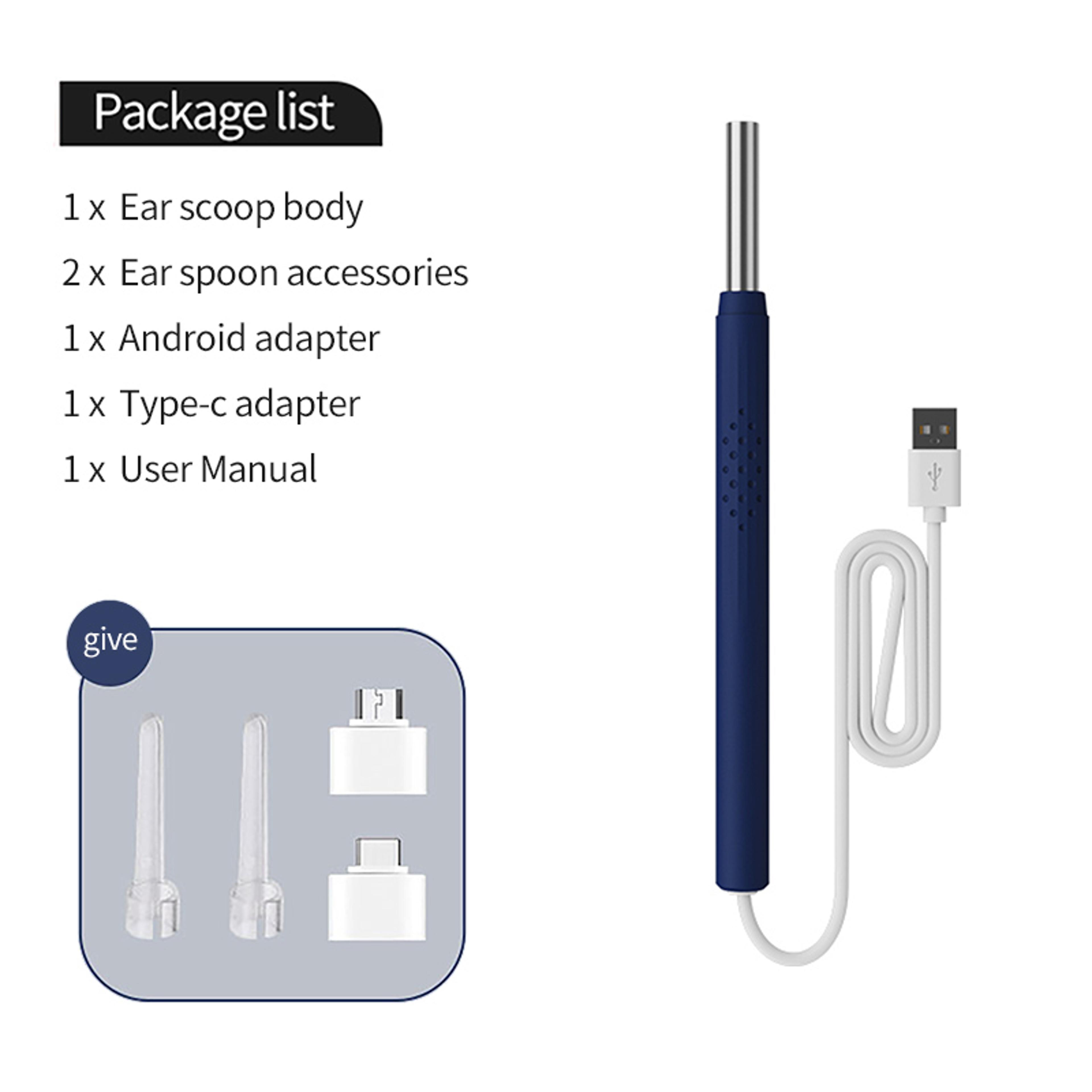Ear Wax Removal Tool Smart Ear Cleaner With Light  HD Camera Scope For Smartphones 1