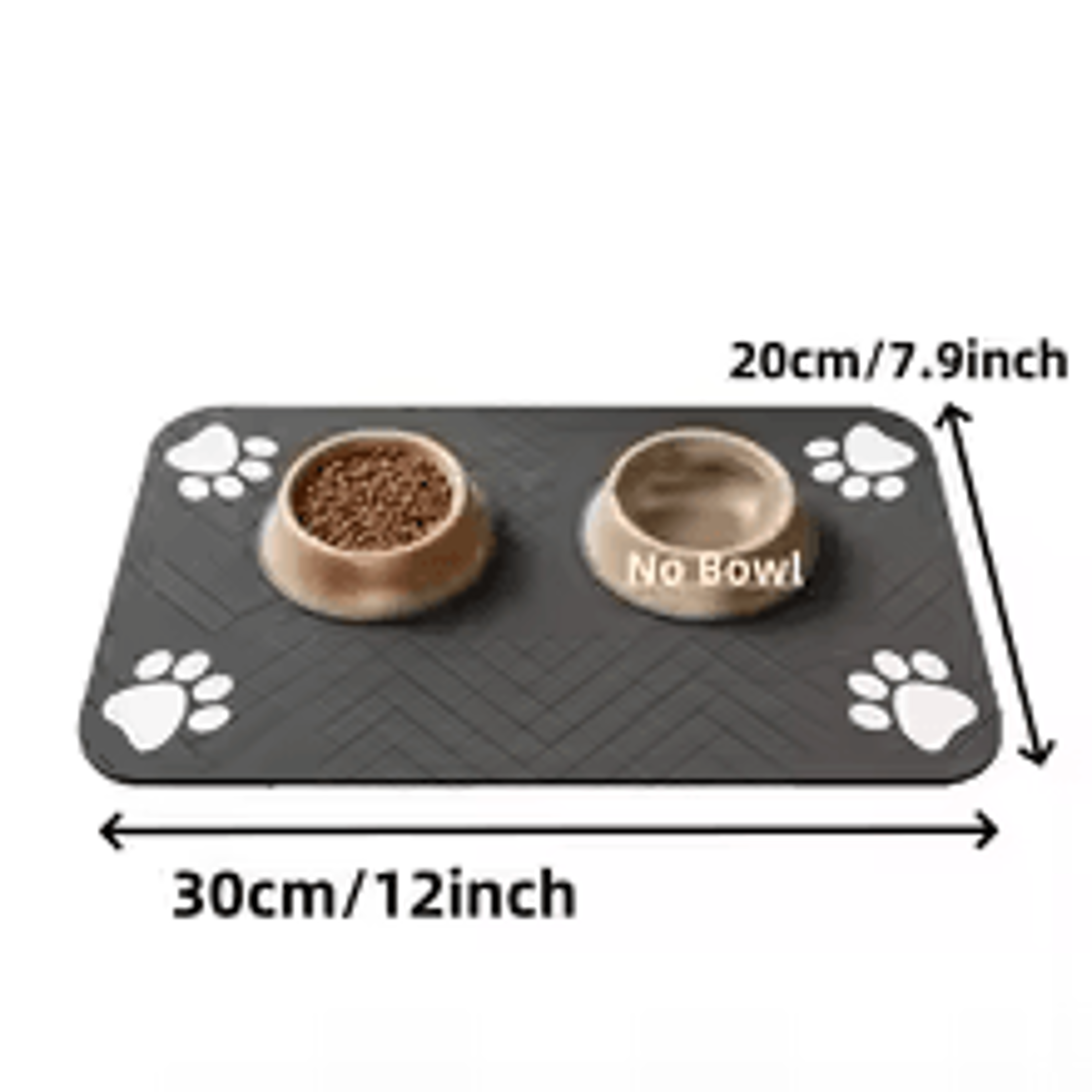 Absorbent Pet Feeding Mat With Waterproof Rubber Backing For Food  Water Bowls Quick Dry Mat For Do 2