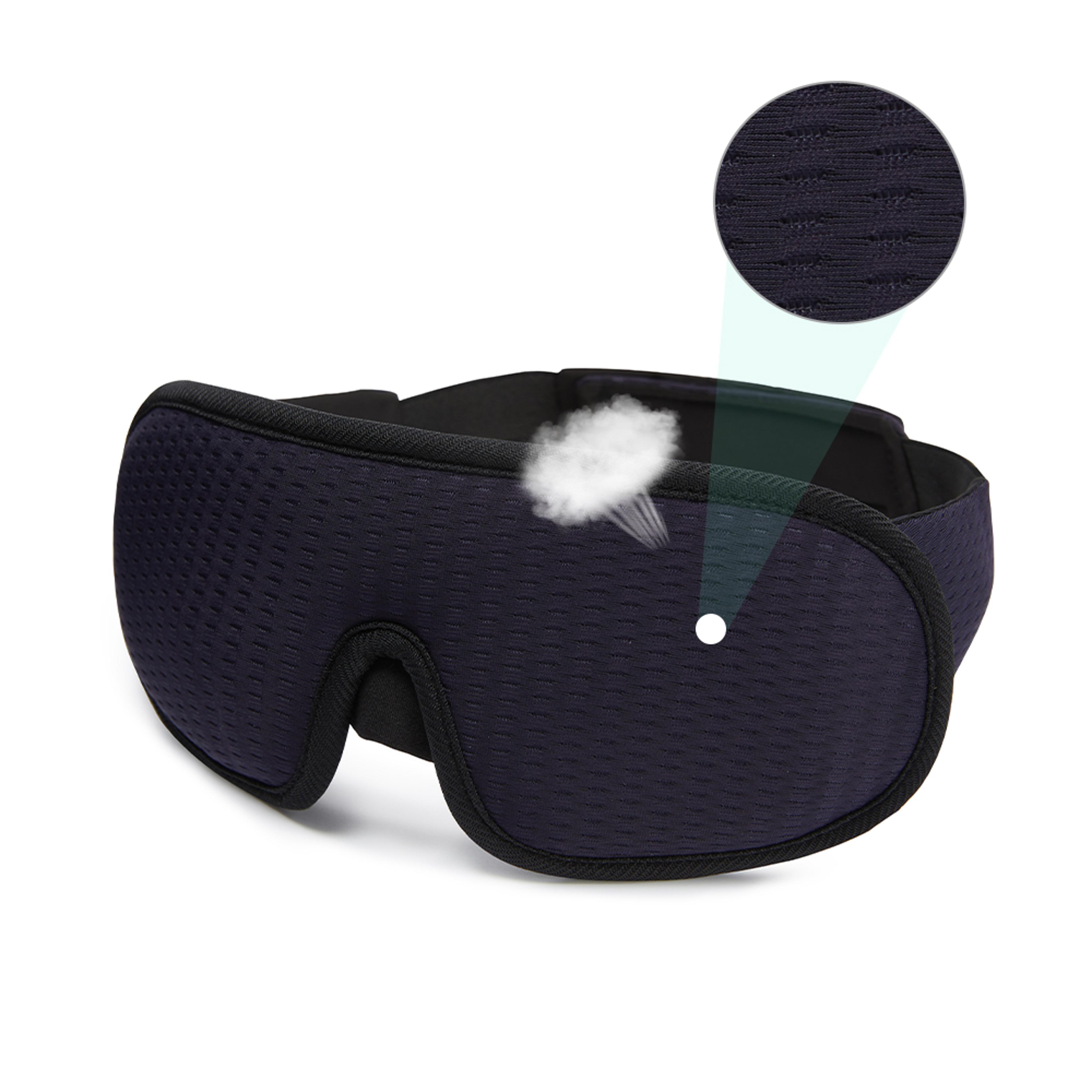 Soft Padded Sleeping Mask Block Out Light Ergonomic Eye Shade Blindfold For Restful Sleep 0