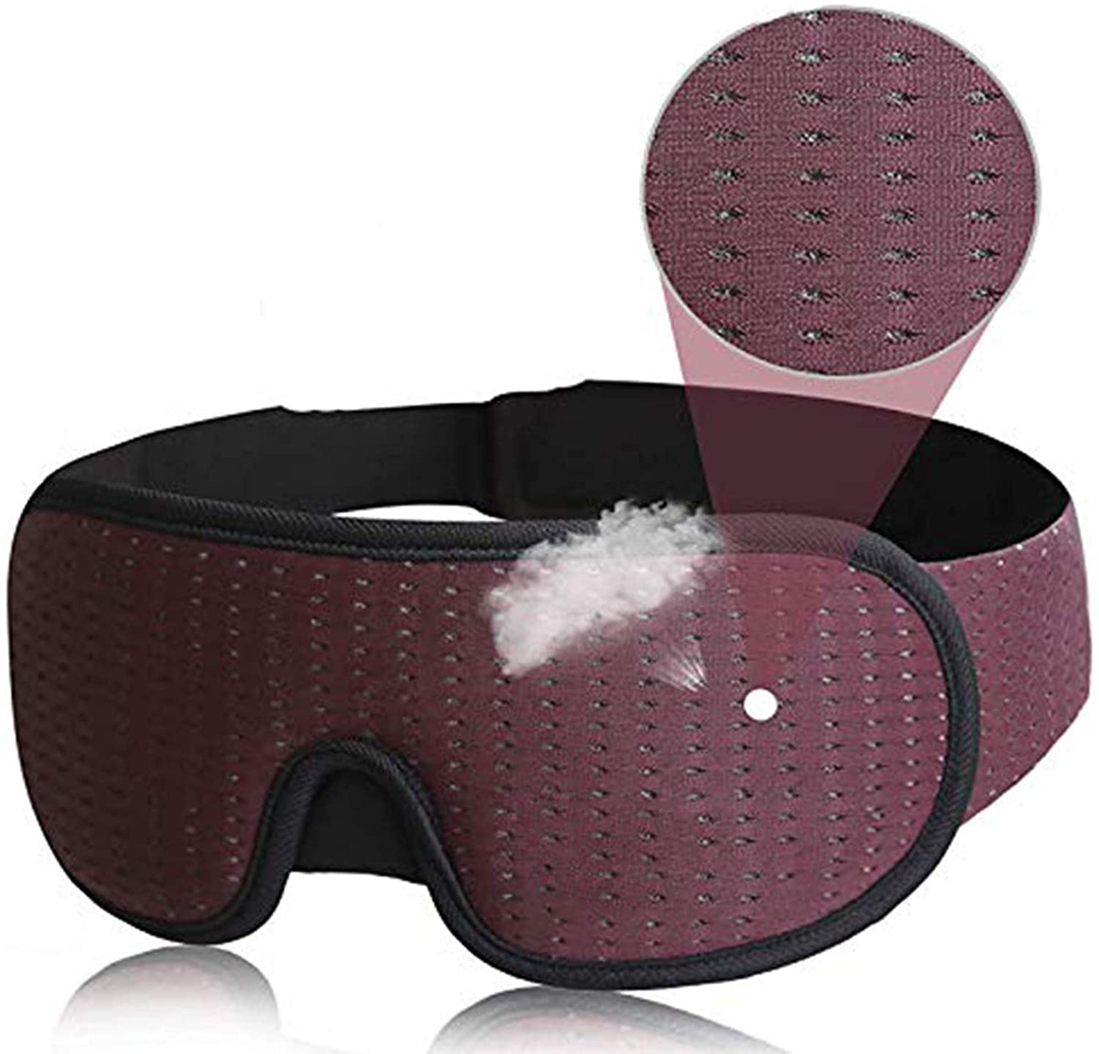 Soft Padded Sleep Mask For Comfortable Blockout Breathable Adjustable With Nose Pad  Charcoal Fiber 6