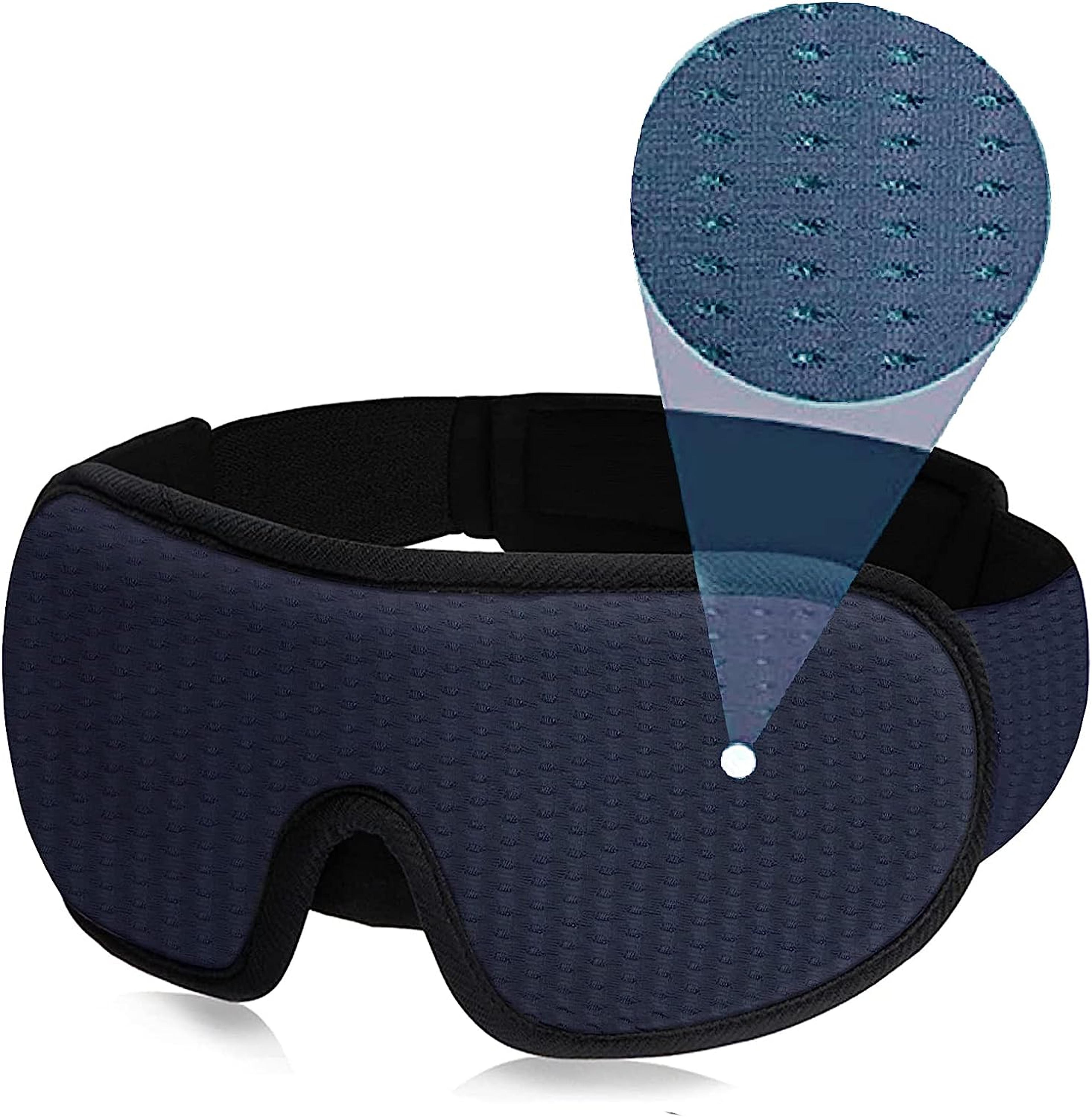 Soft Padded Sleep Mask For Comfortable Blockout Breathable Adjustable With Nose Pad  Charcoal Fiber 0