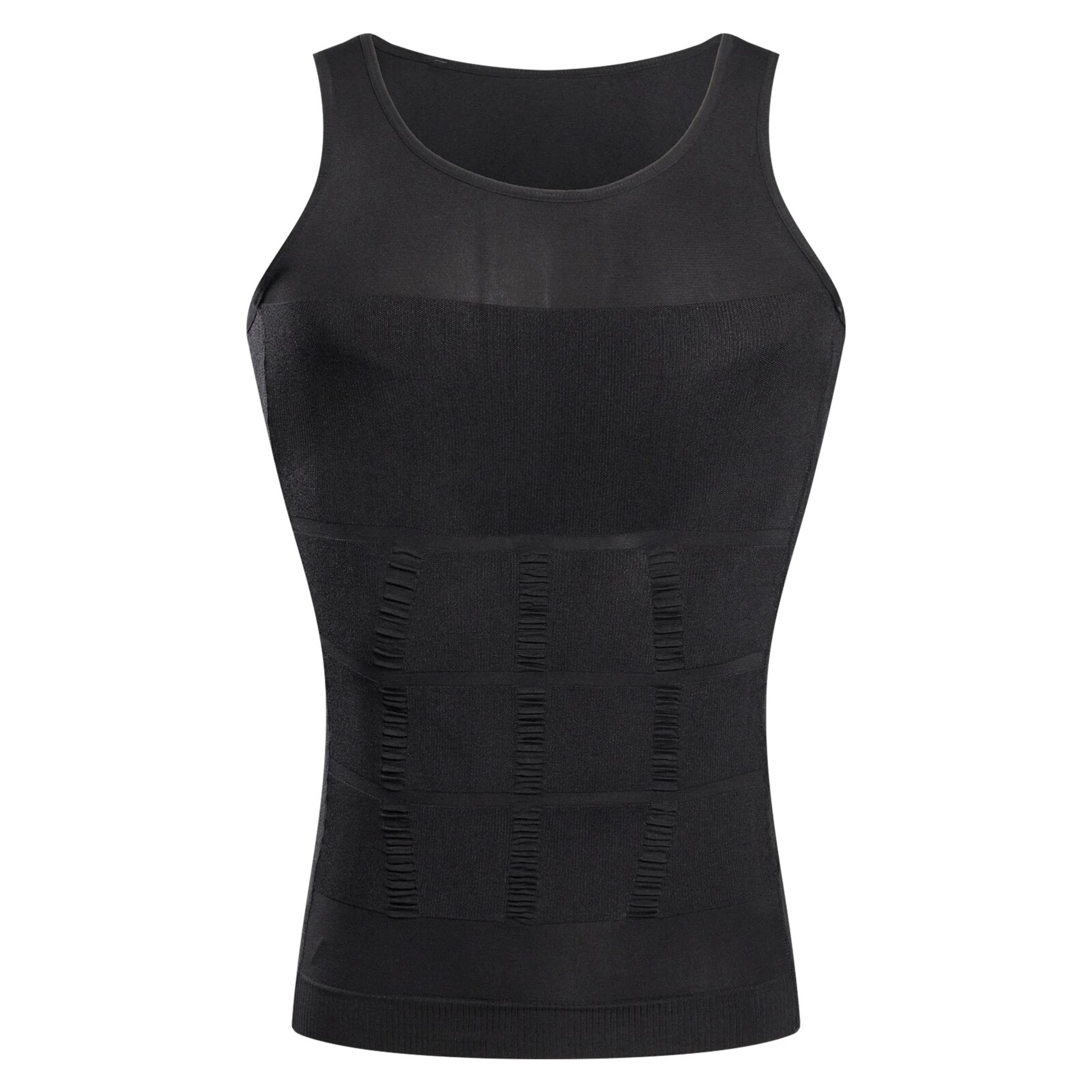 Mens Slimming Body Shaper Compression Vest Waist Trainer For Weight Loss  Belly Control 3