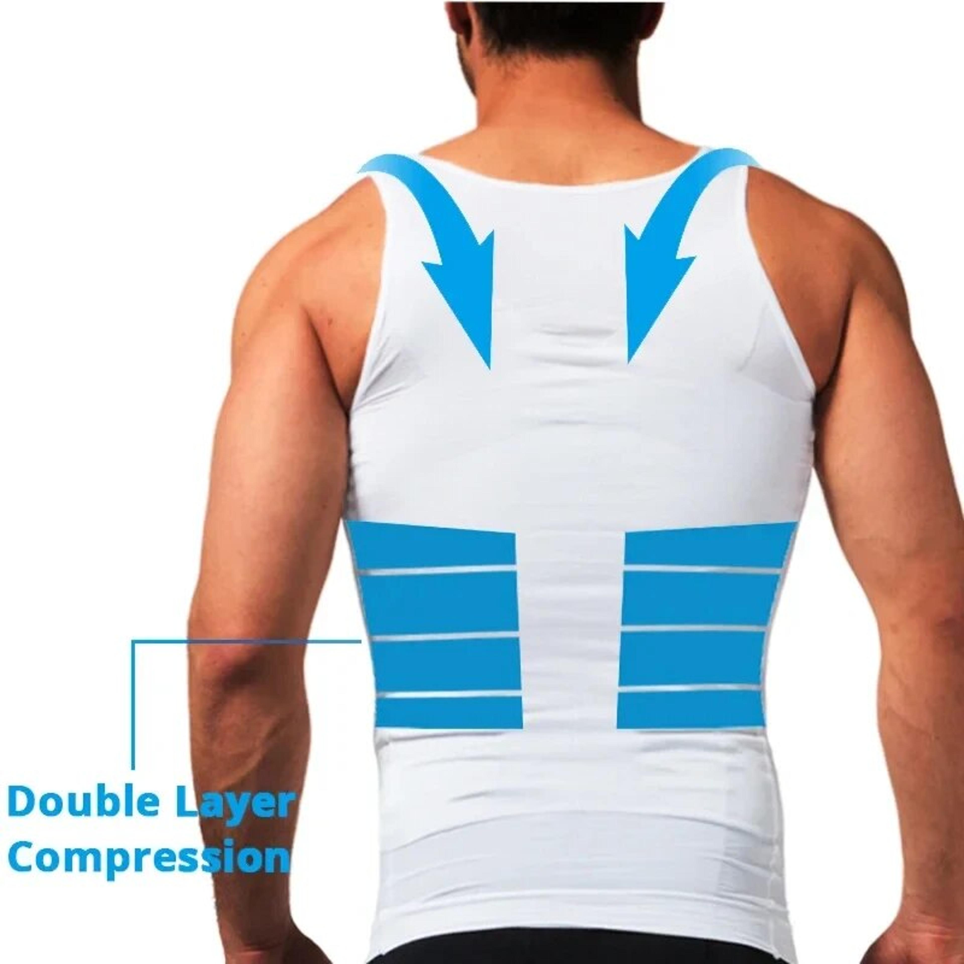 Mens Slimming Body Shaper Compression Vest Waist Trainer For Weight Loss  Belly Control 1