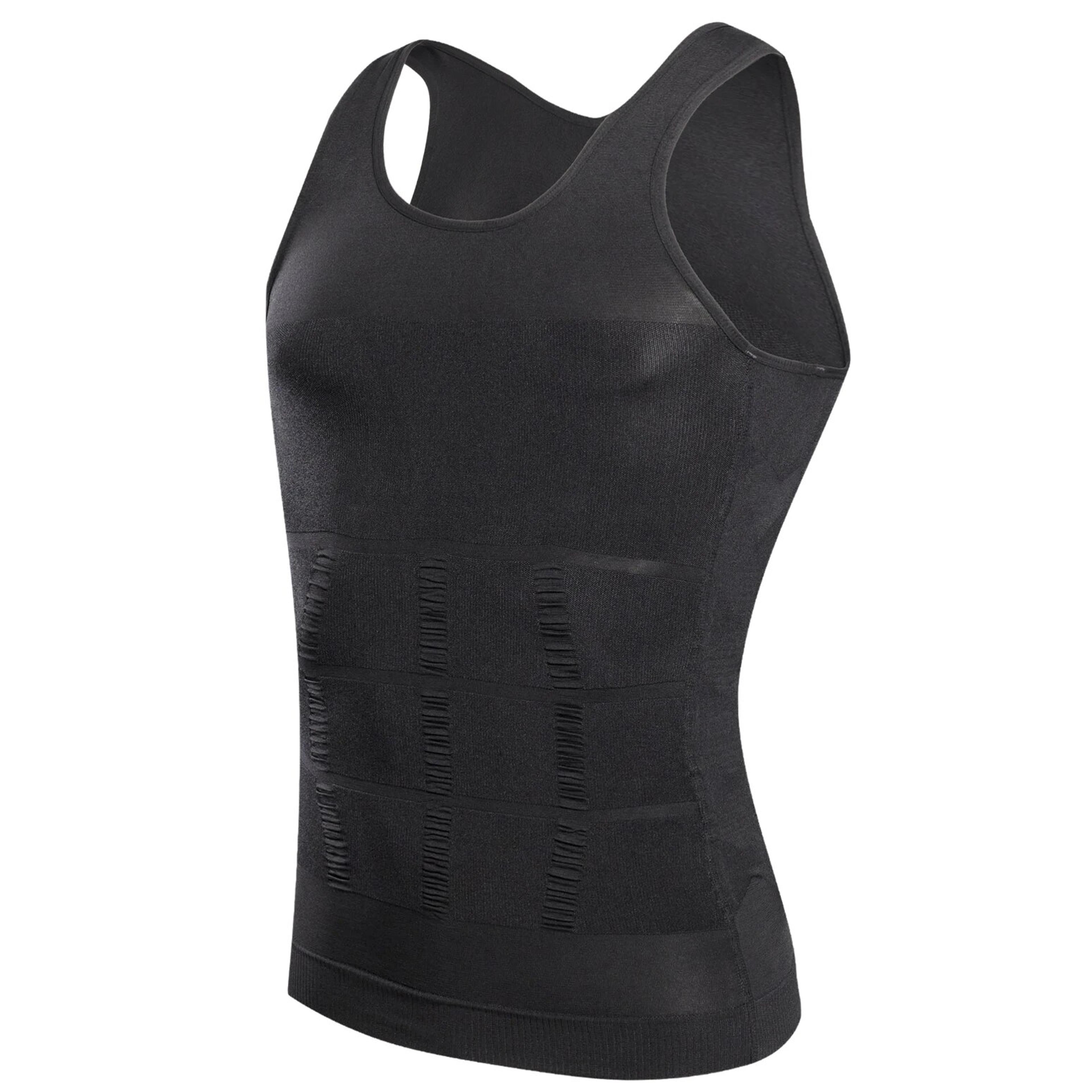 Mens Slimming Body Shaper Compression Vest Waist Trainer For Weight Loss  Belly Control 4
