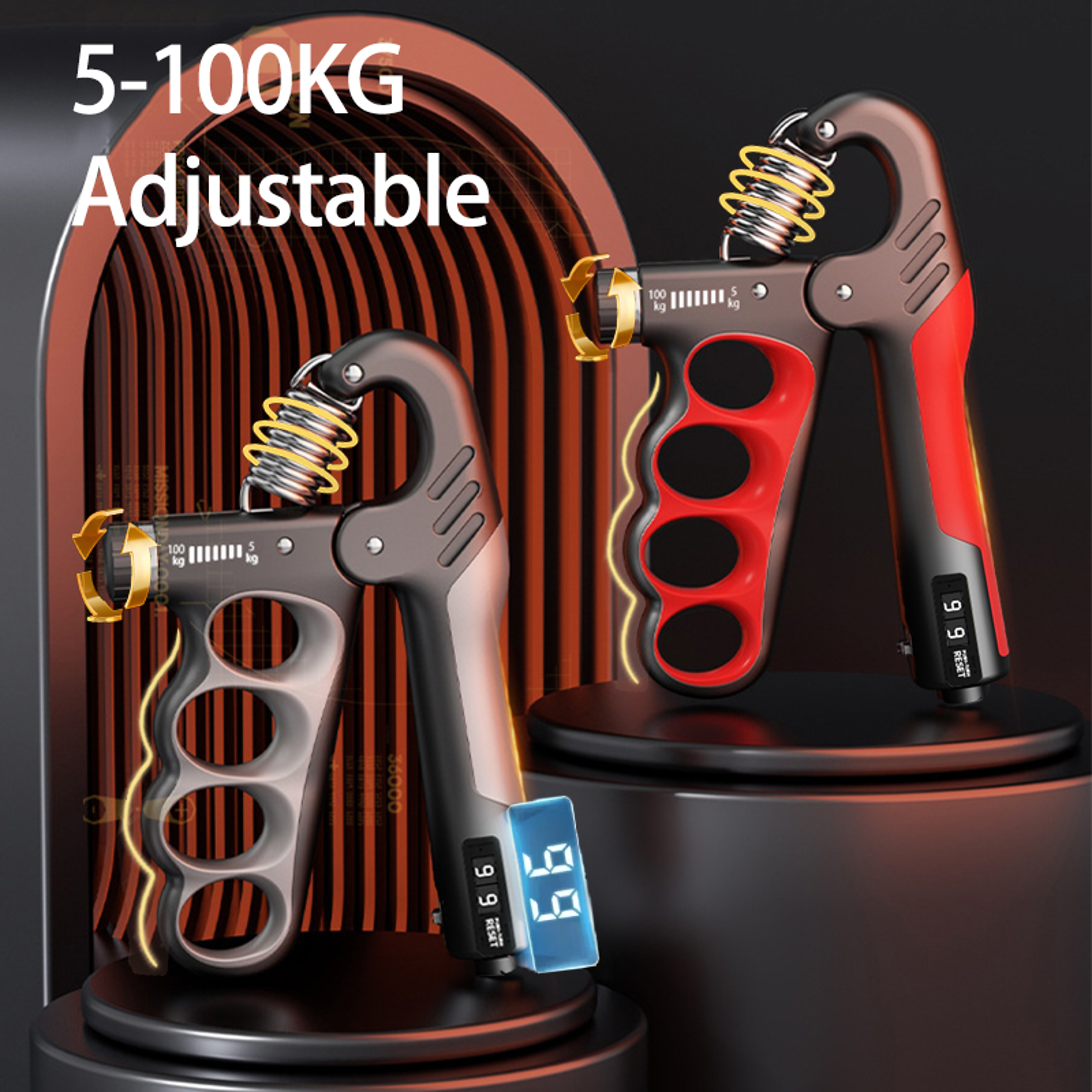 adjustable grip strengthener hand & wrist expander for muscle recovery, strength training, and dexterity