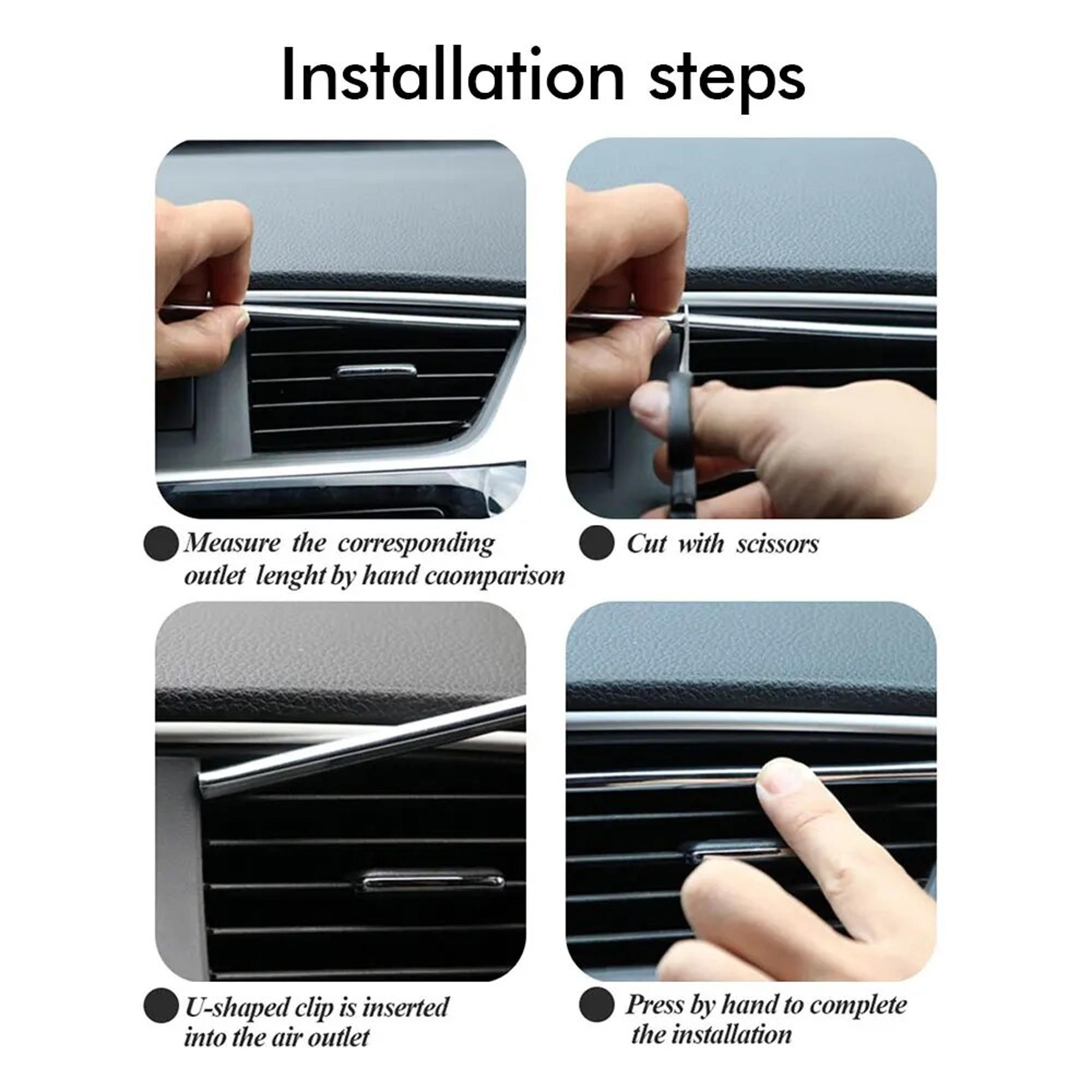 Car Air Conditioner Outlet Trim Strips U Shape Moulding Protector For Car Styling  Door Edge Corner 6