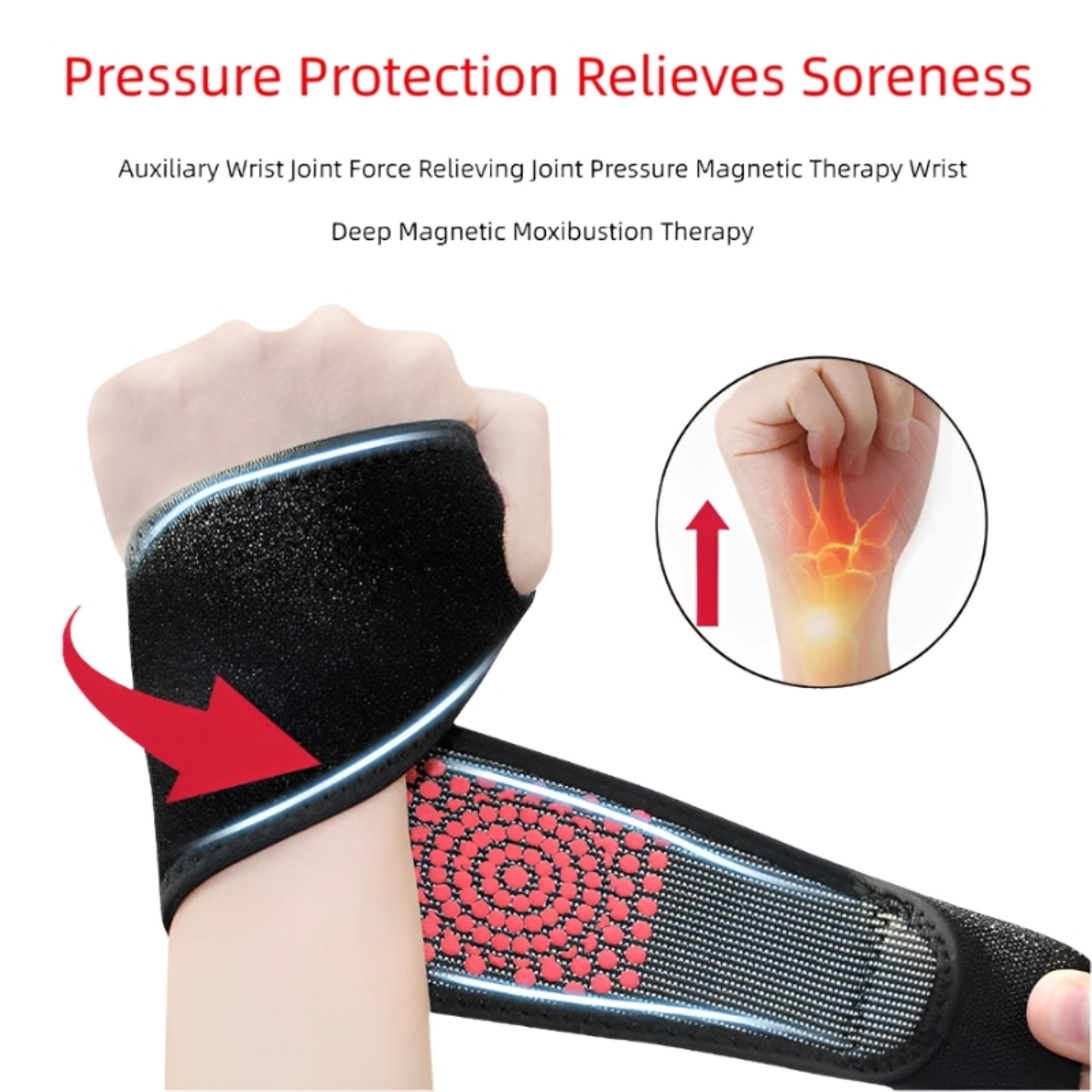 Self Heating Wristband For Pain Relief  Compression Support Magnetic Therapy Hand Warmer For Wrist  4