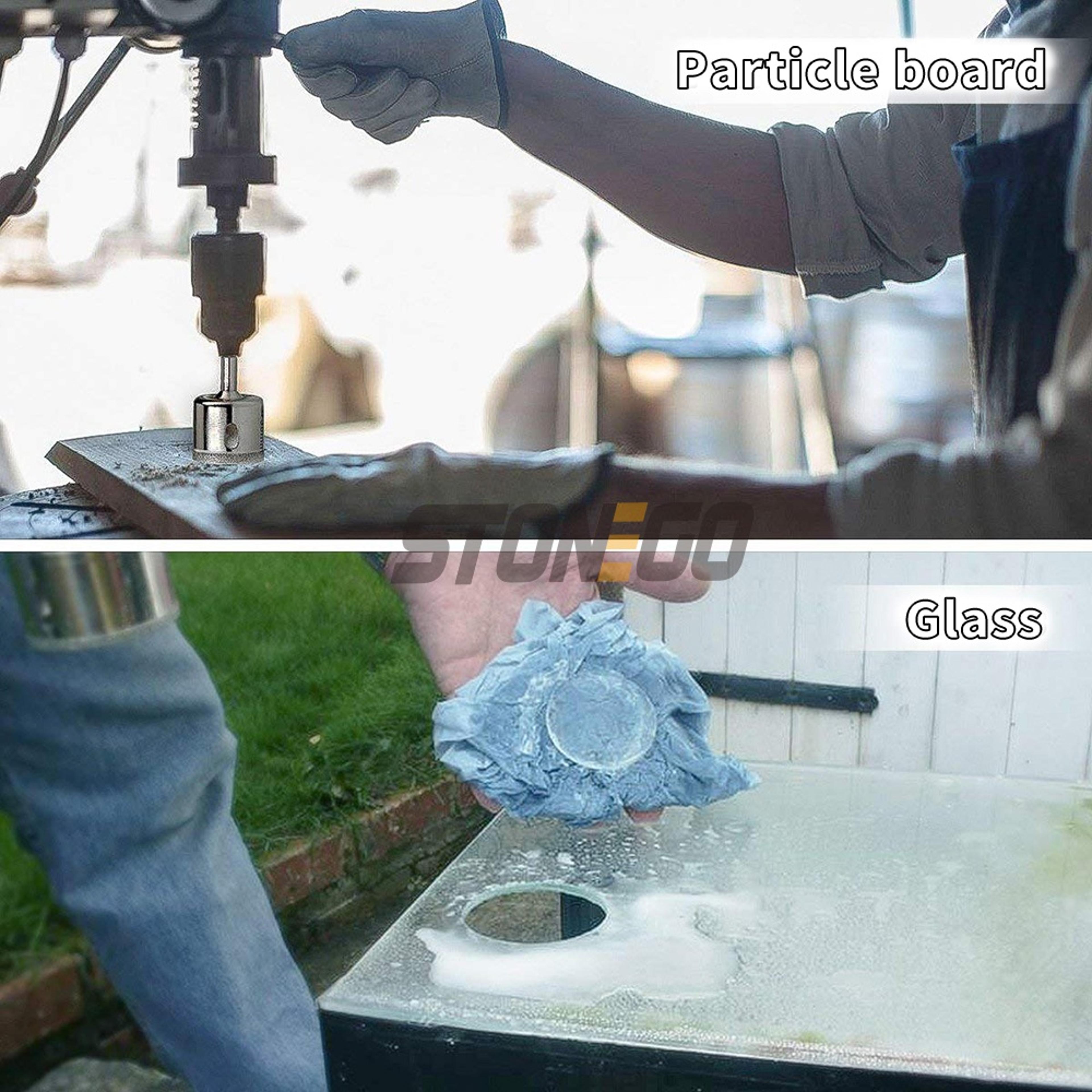 Diamond Coated Hole Saw Core Drill Bit Set For Tile Marble Glass  Ceramic 4