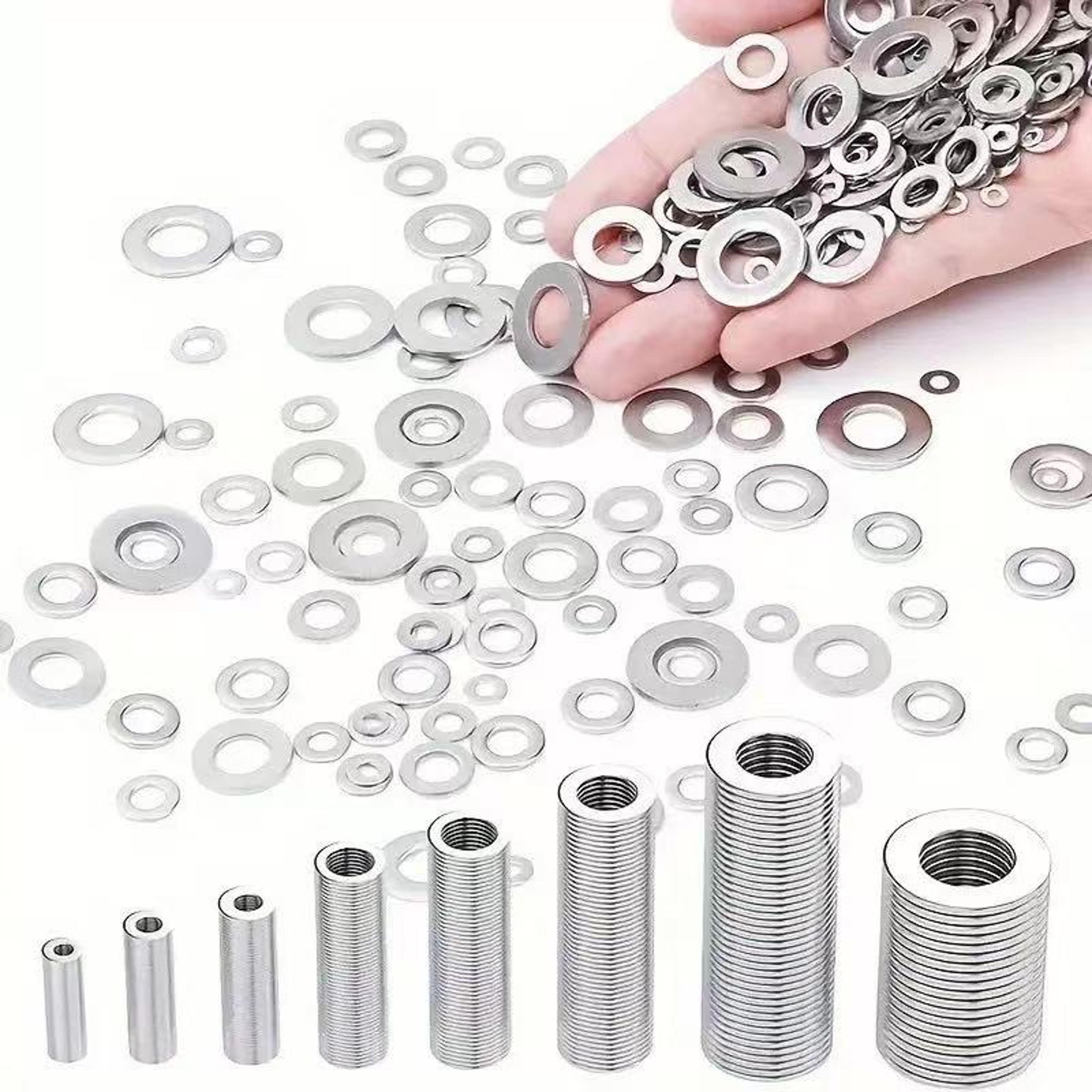 stainless steel flat washers set premium quality for home decor, factory repairs & more