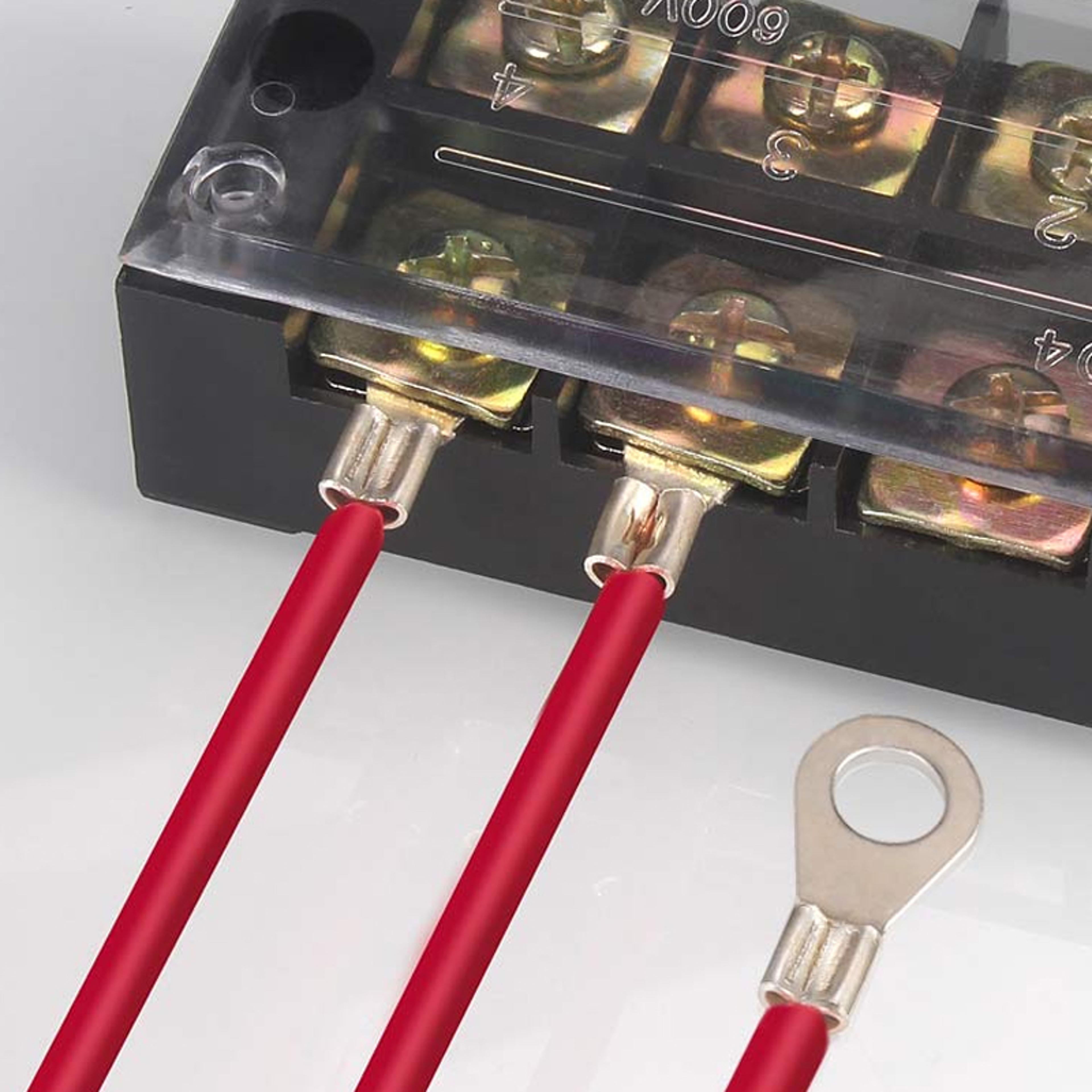 brass terminals assortment kit non insulated crimp wire connectors, ring & fork u type