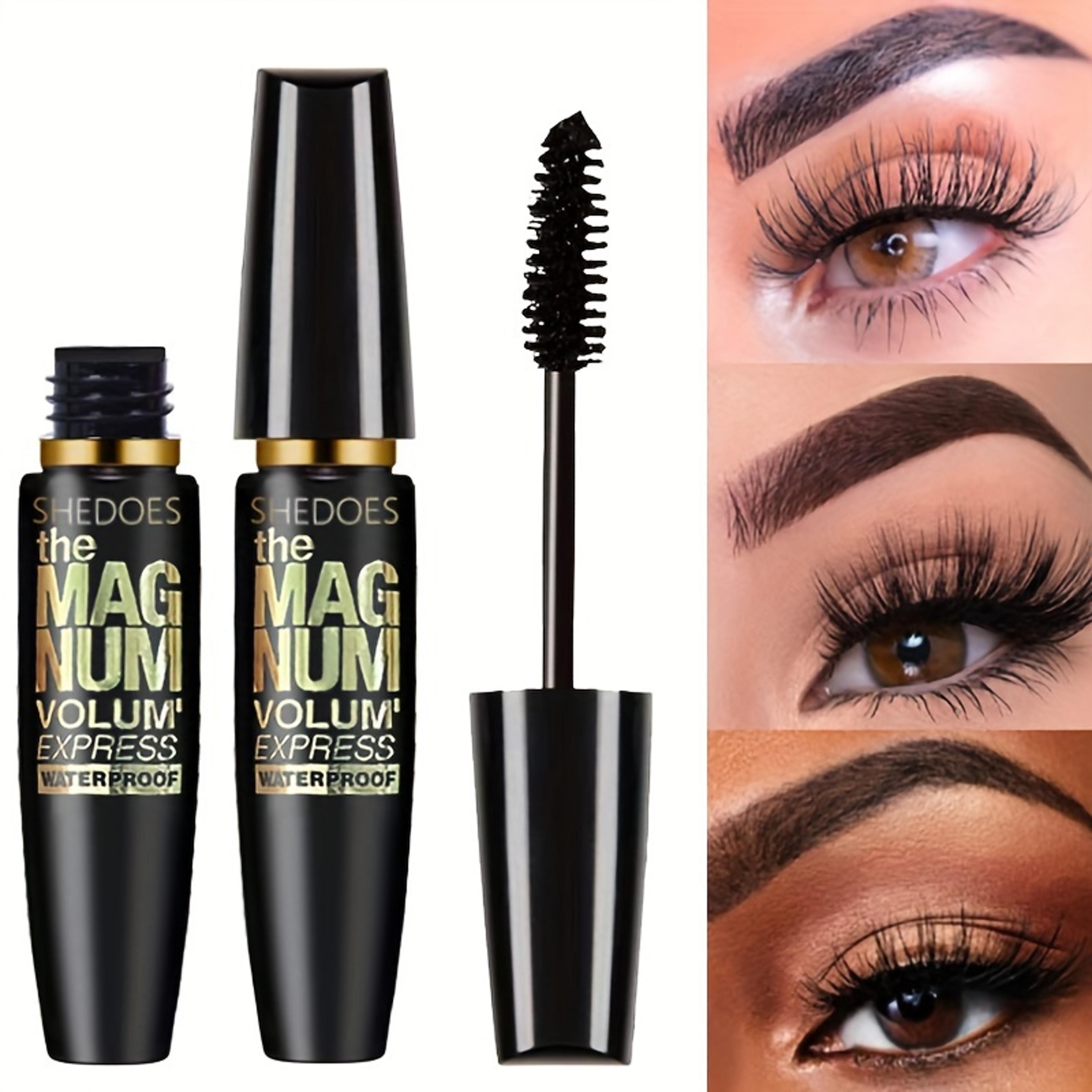 Black Fiber Mascara Thickening Lengthening Curling Waterproof Lash Enhancer 2