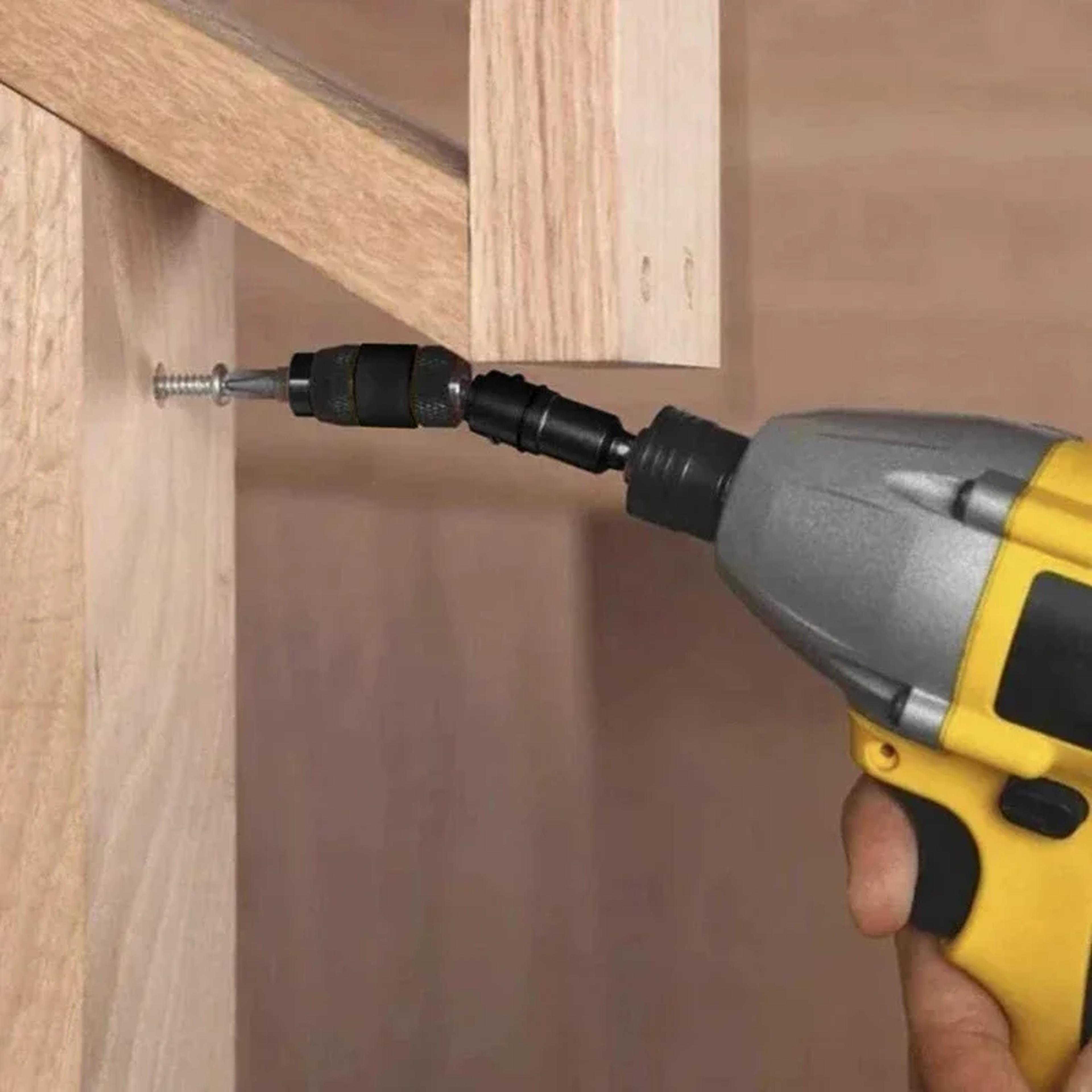 Magnetic Pivot Drill Bit Holder With Quick Release Hex Extension For Tight Spaces 0