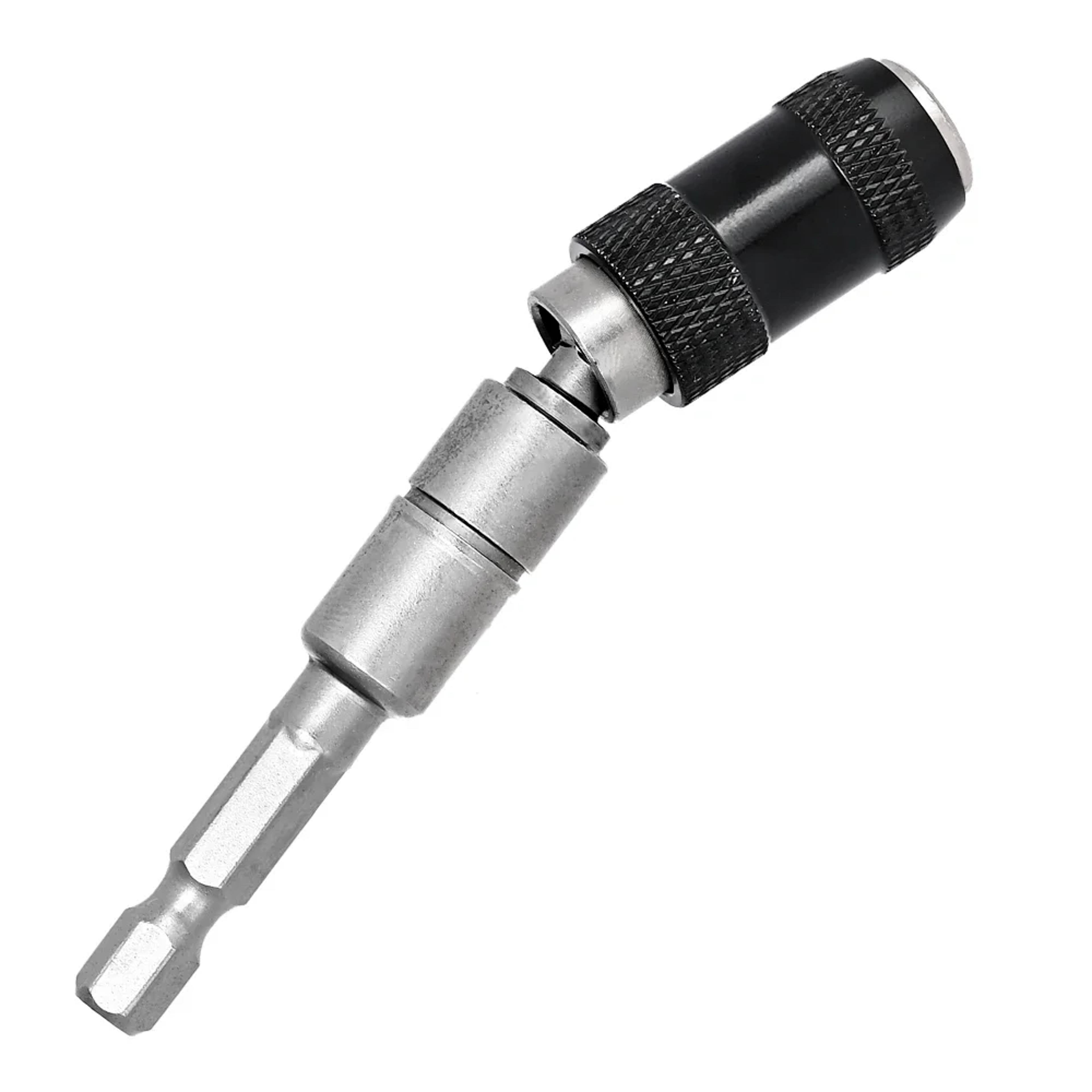 Magnetic Pivot Drill Bit Holder With Quick Release Hex Extension For Tight Spaces 9