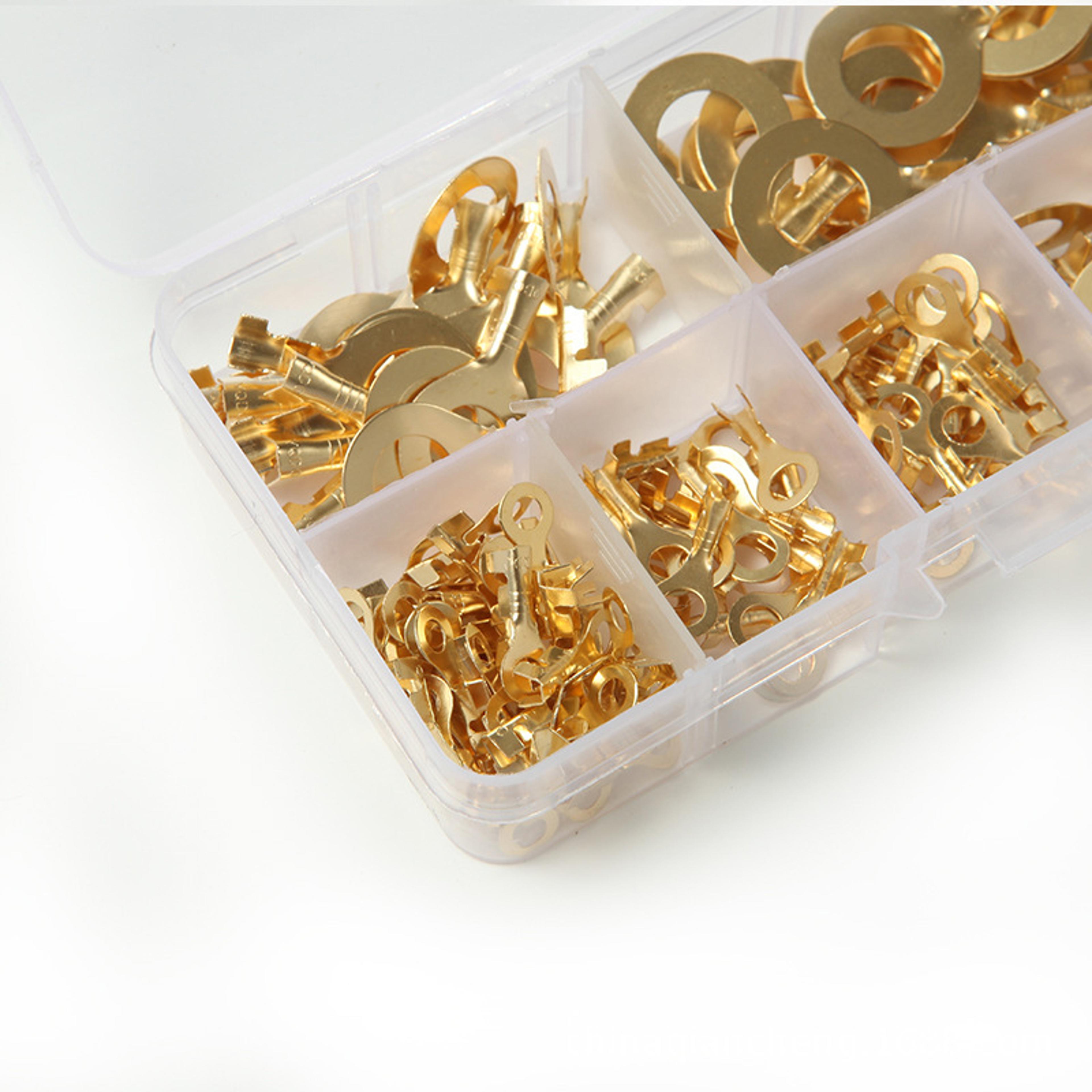 Copper Tab Wiring Nose Combination Set O Type Round Terminal Block Cold Pressed Copper Lugs 2
