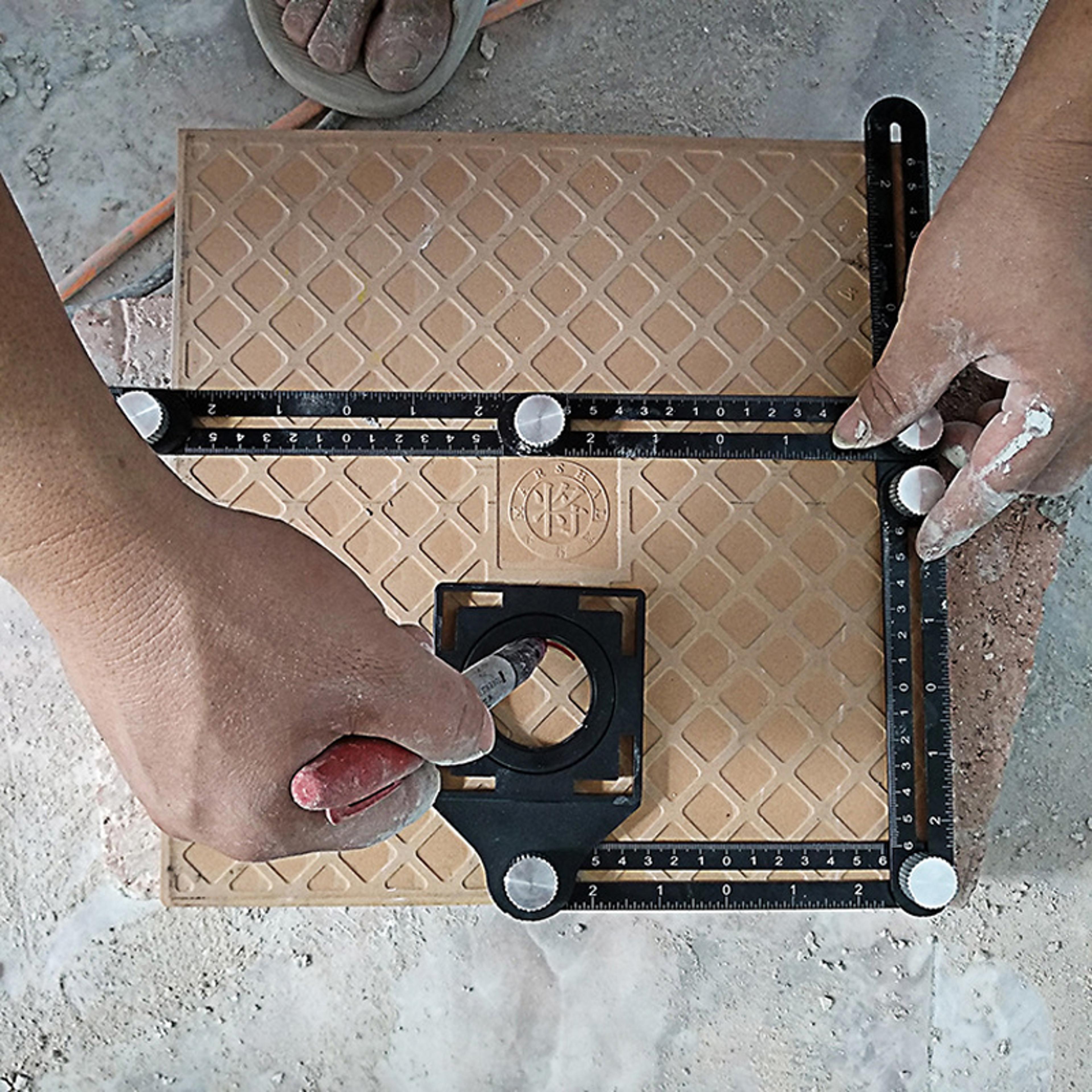 Multi Angle Folding Positioning Ruler Durable Aluminum Alloy Tool For DIY Wood  Tile Flooring Proje 2