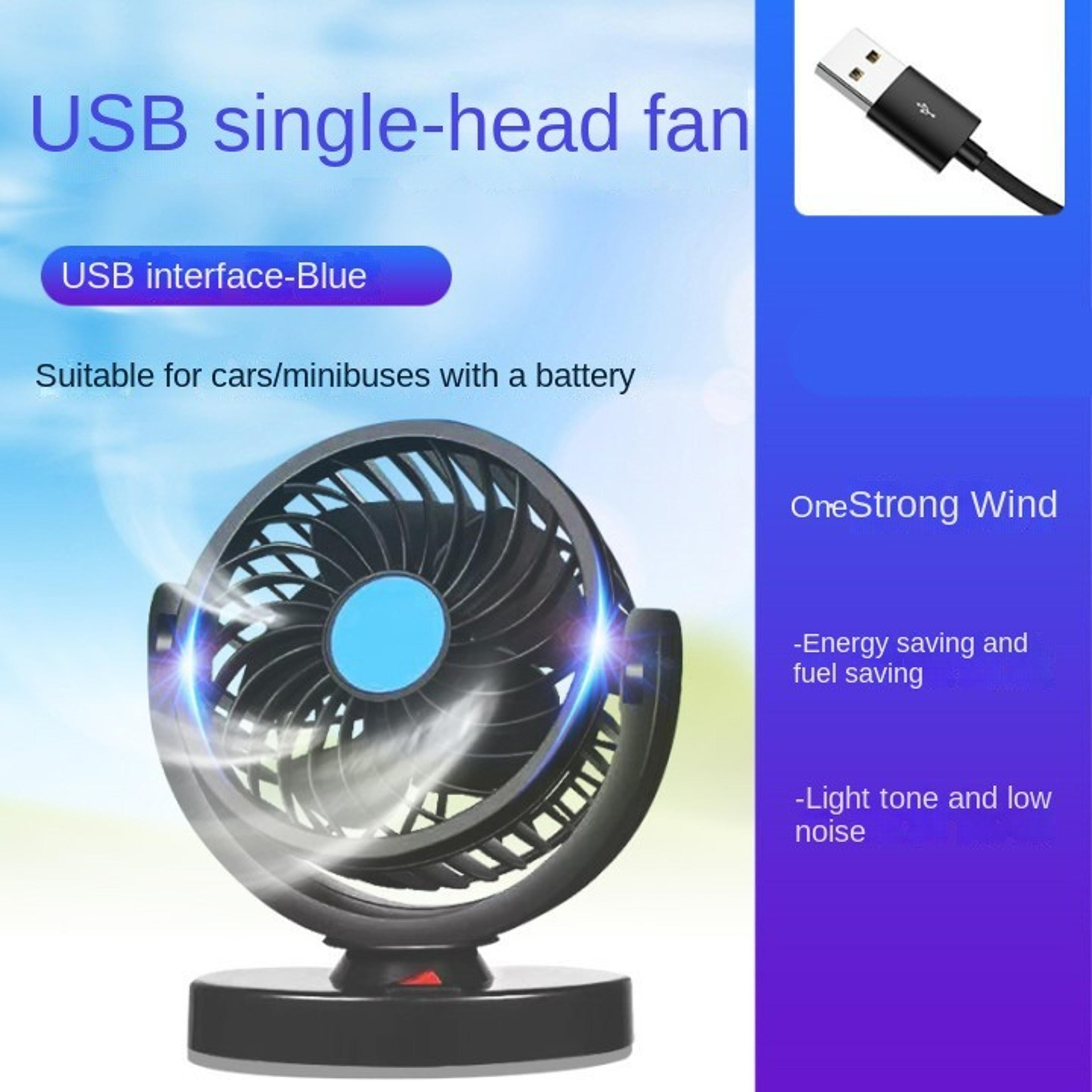 Adjustable Dual Head Car Fan USB  Cigarette Lighter Powered Speed Auto Cooling Fan For Cars Home  O 1