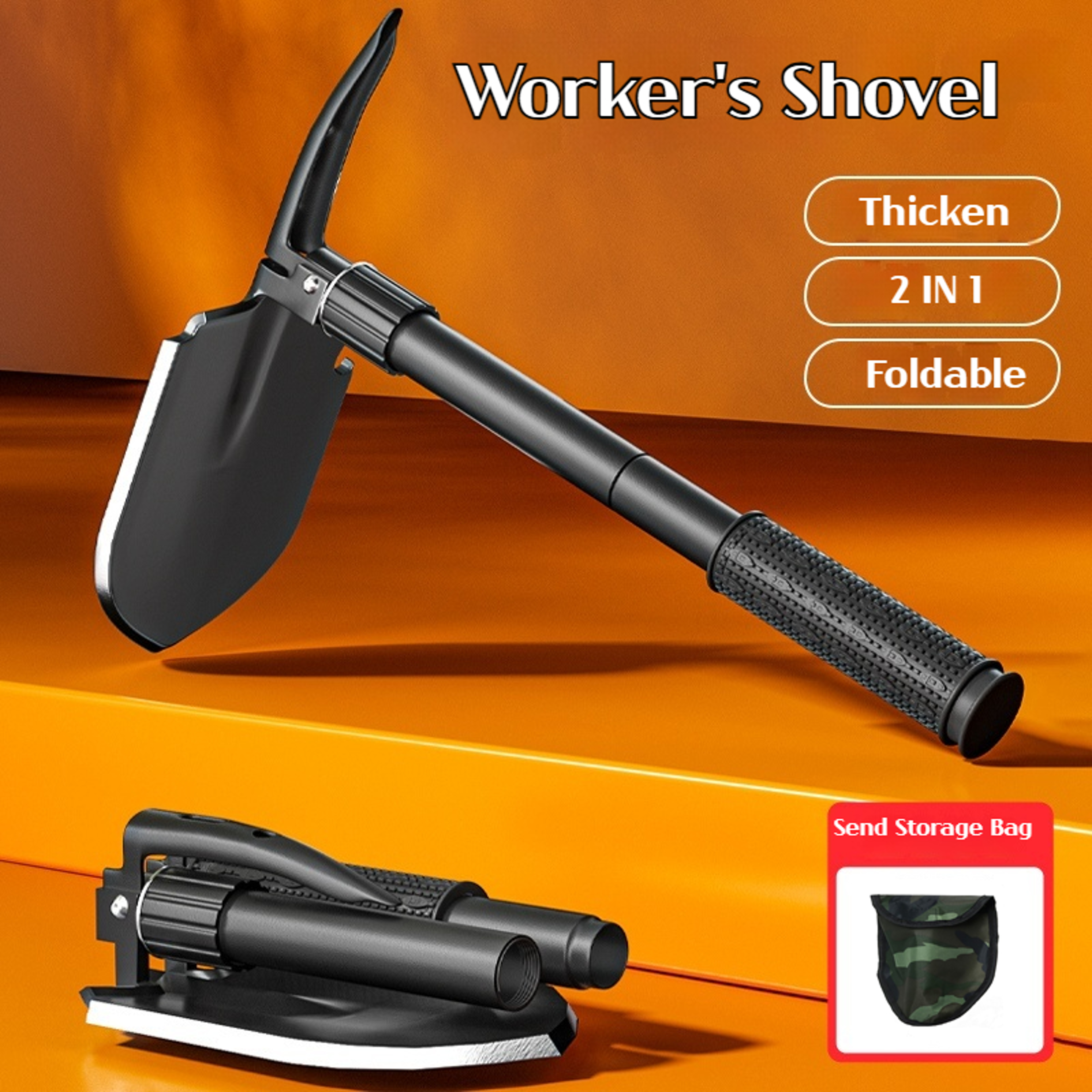 Multifunctional Garden Shovel  Pickaxe And Hoe For Camping Fishing  Wild Survival 0