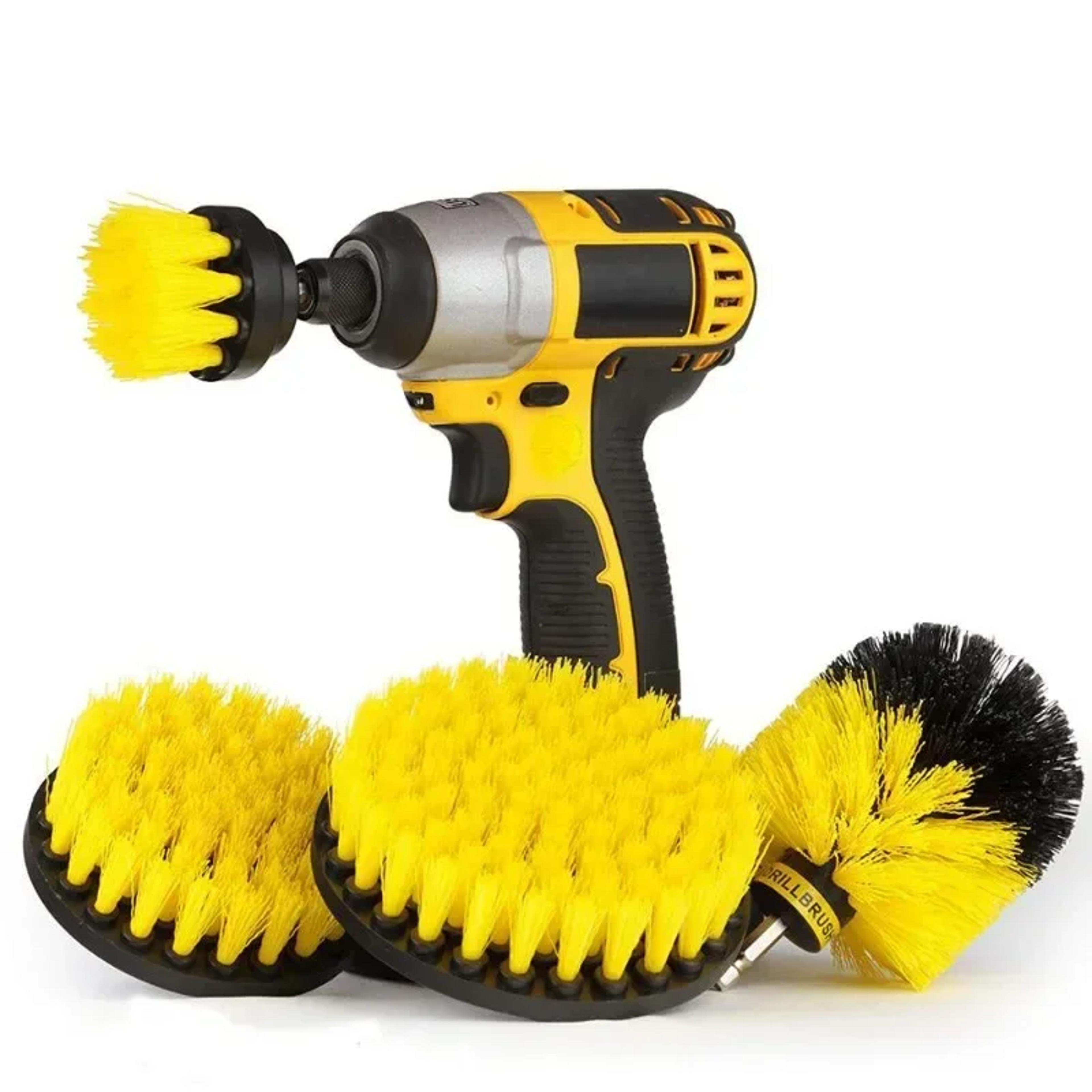 electric scrubber brush drill kit for car, carpet & glass nylon power drill brushes