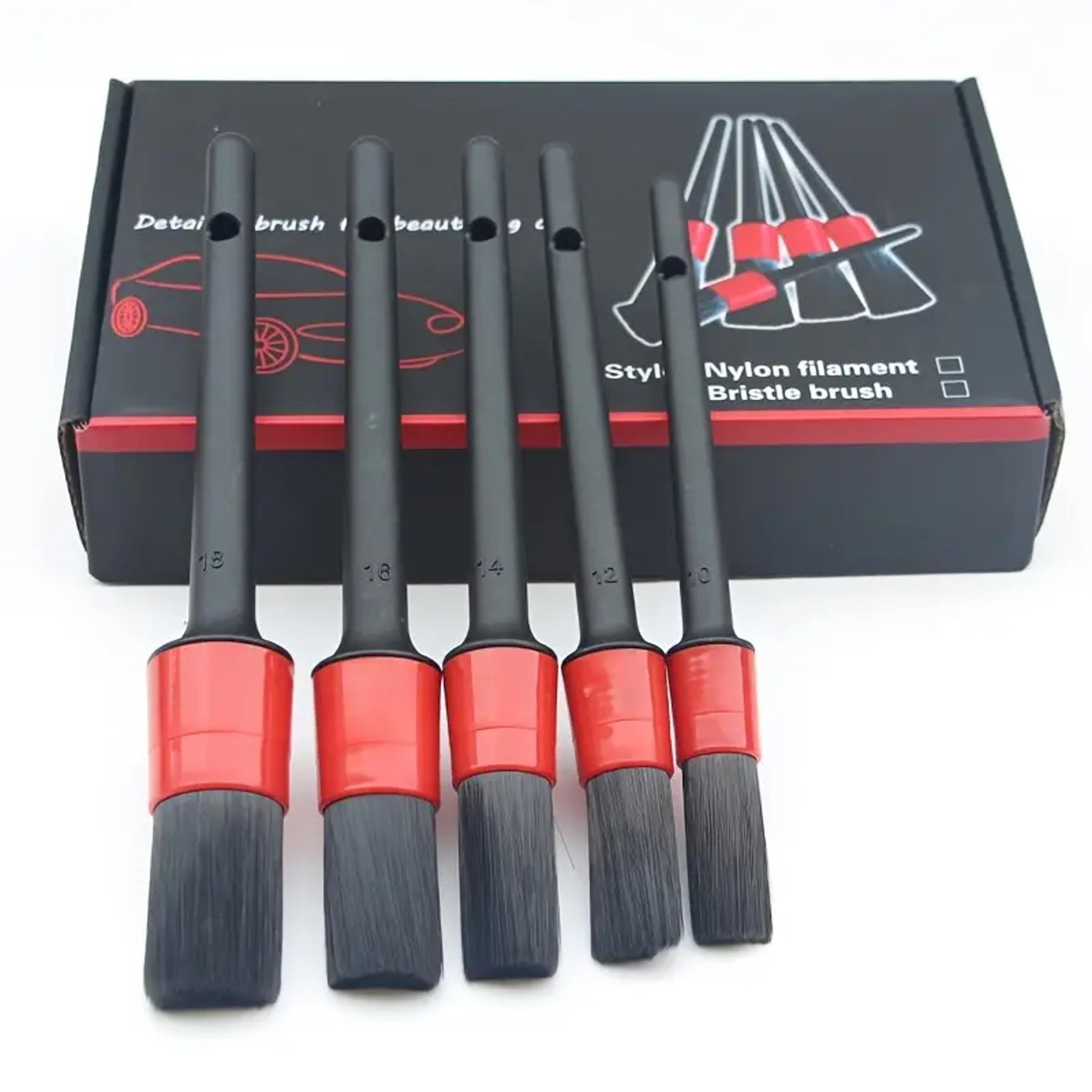 Car Detailing Brush Set Essential Brushes For Cleaning Dashboard Air Vents Wheels  More 4