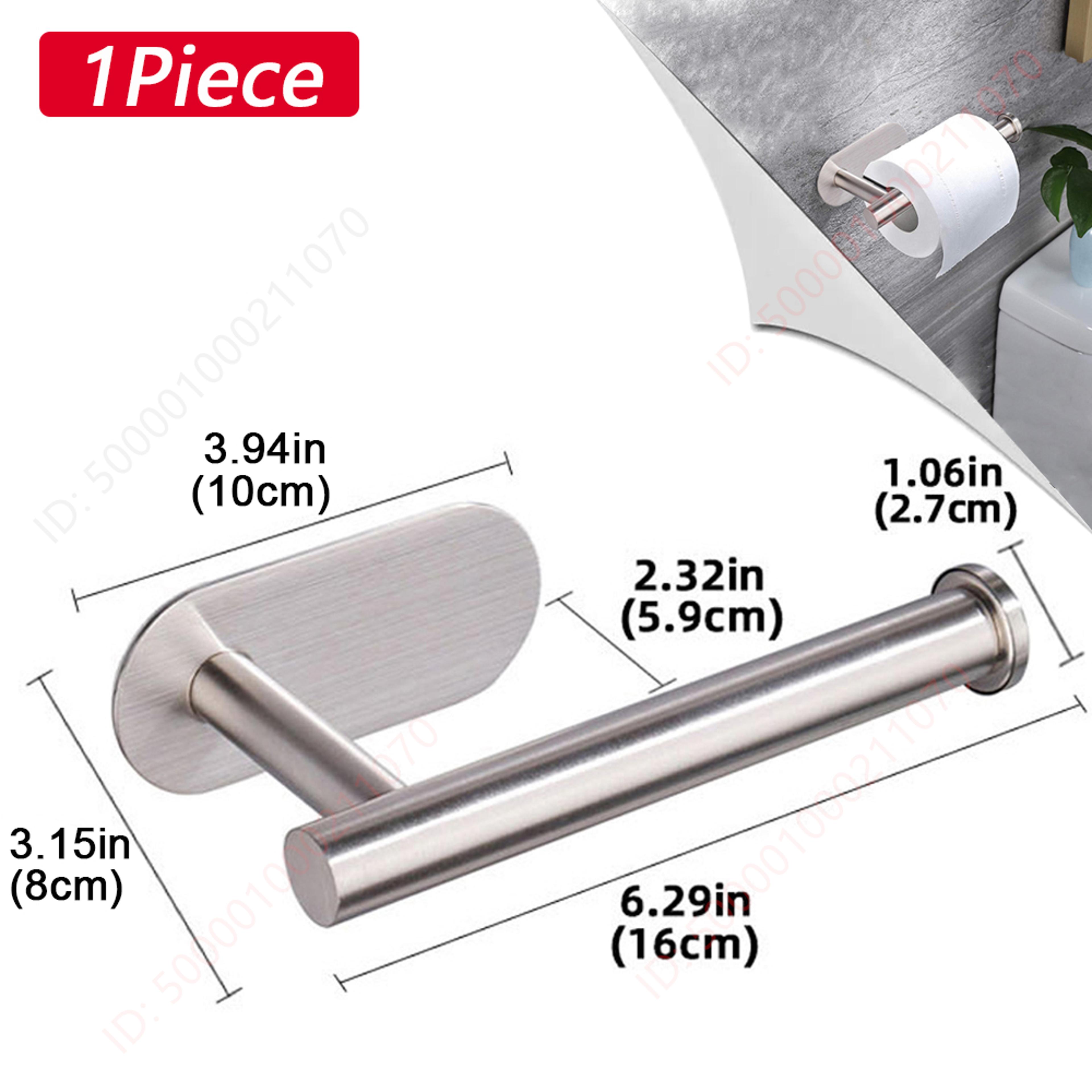 Stainless Steel Toilet Paper Rack  Kitchen Towel Holder Self Adhesive Space Saving Bathroom Storage 5