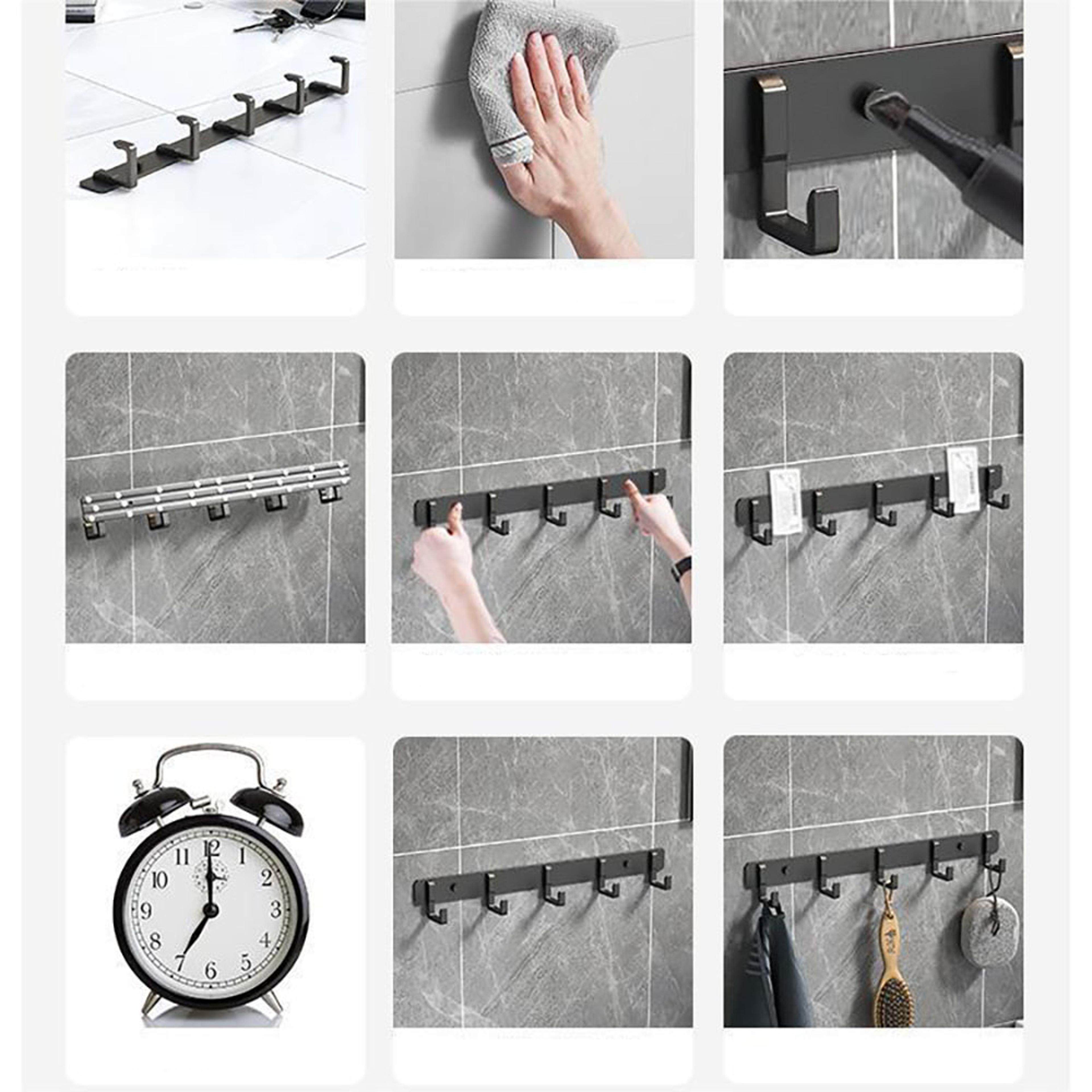 Strong Adhesive Wall Mounted Towel Hook No Drilling Heavy Duty Bathroom  Kitchen Hanger 4