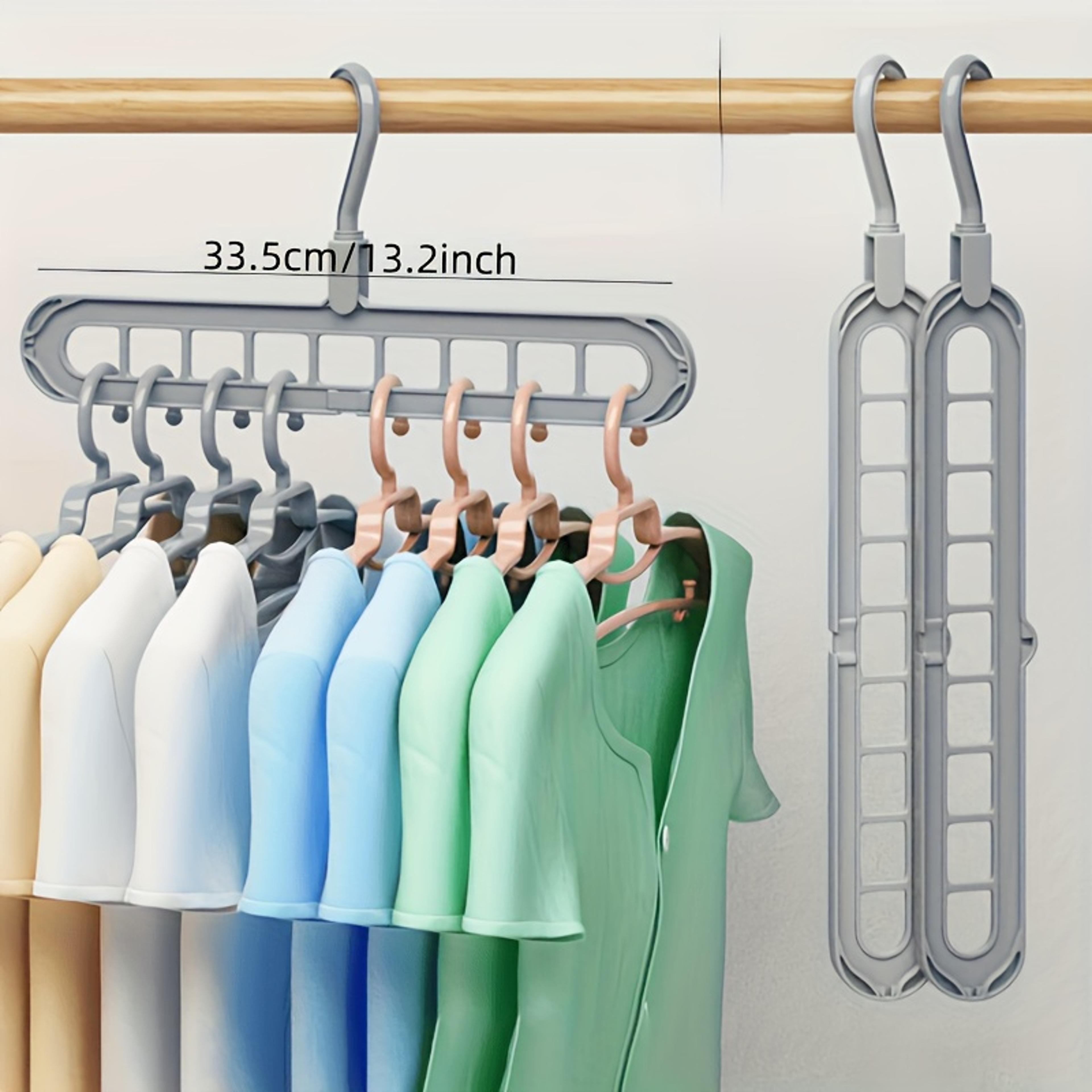 Space Saving Plastic Foldable Hangers Heavy Duty Clothes Organizer For Closet  Wardrobe 1
