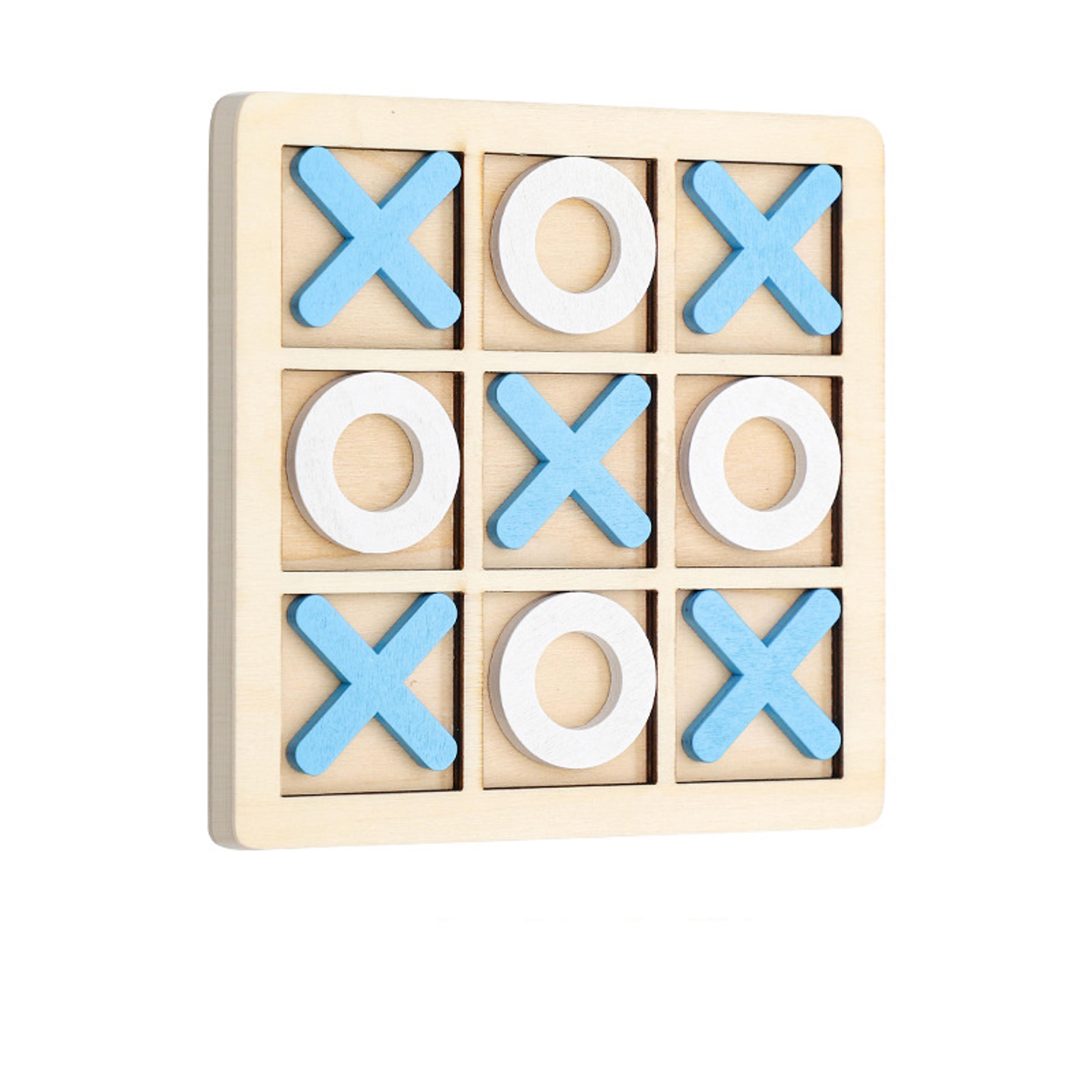 wooden tic tac toe game classic family fun for backyard and travel