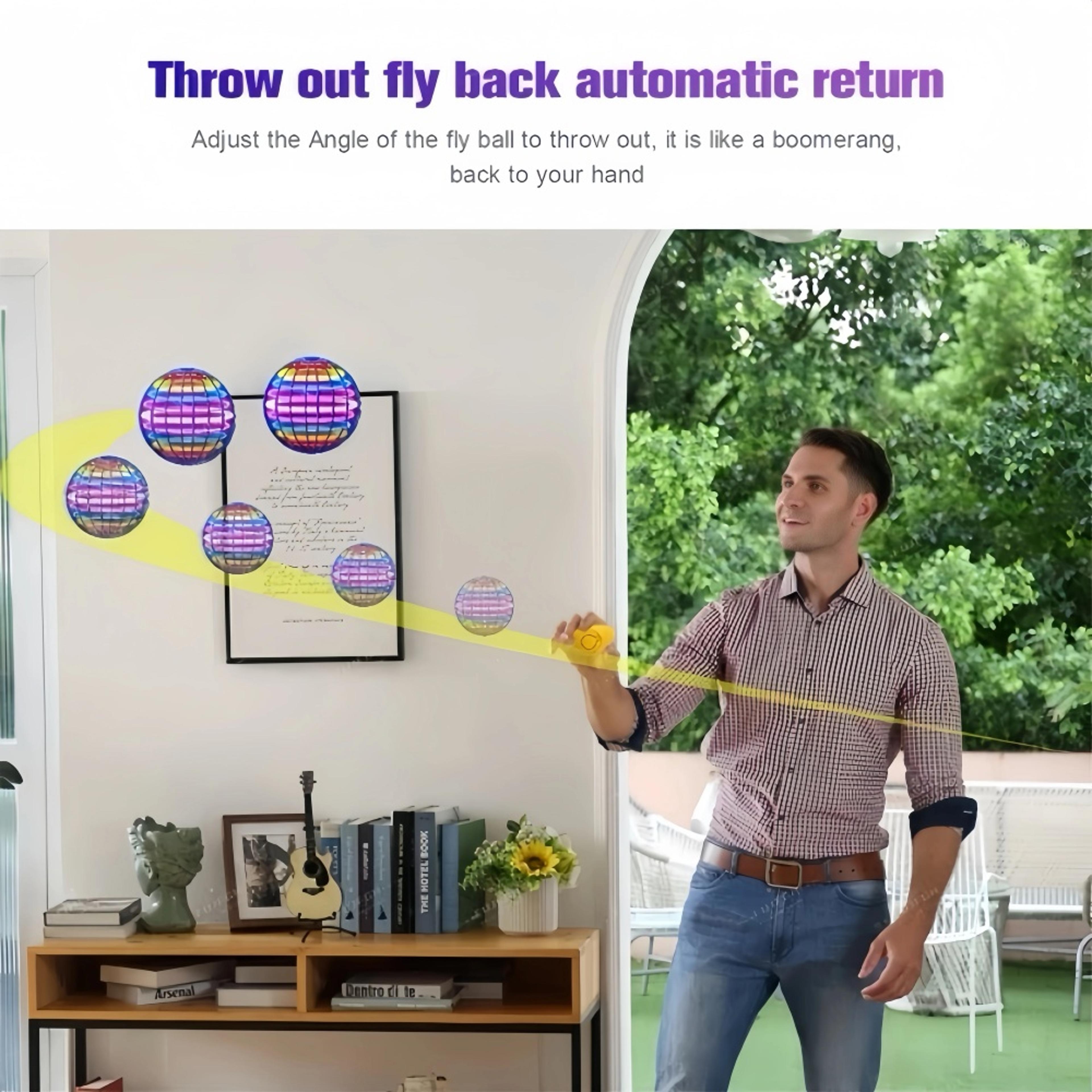 Flying Ball Boomerang Magic LED Drone Hover Ball LED Spinner Toy For Kids And Family 3