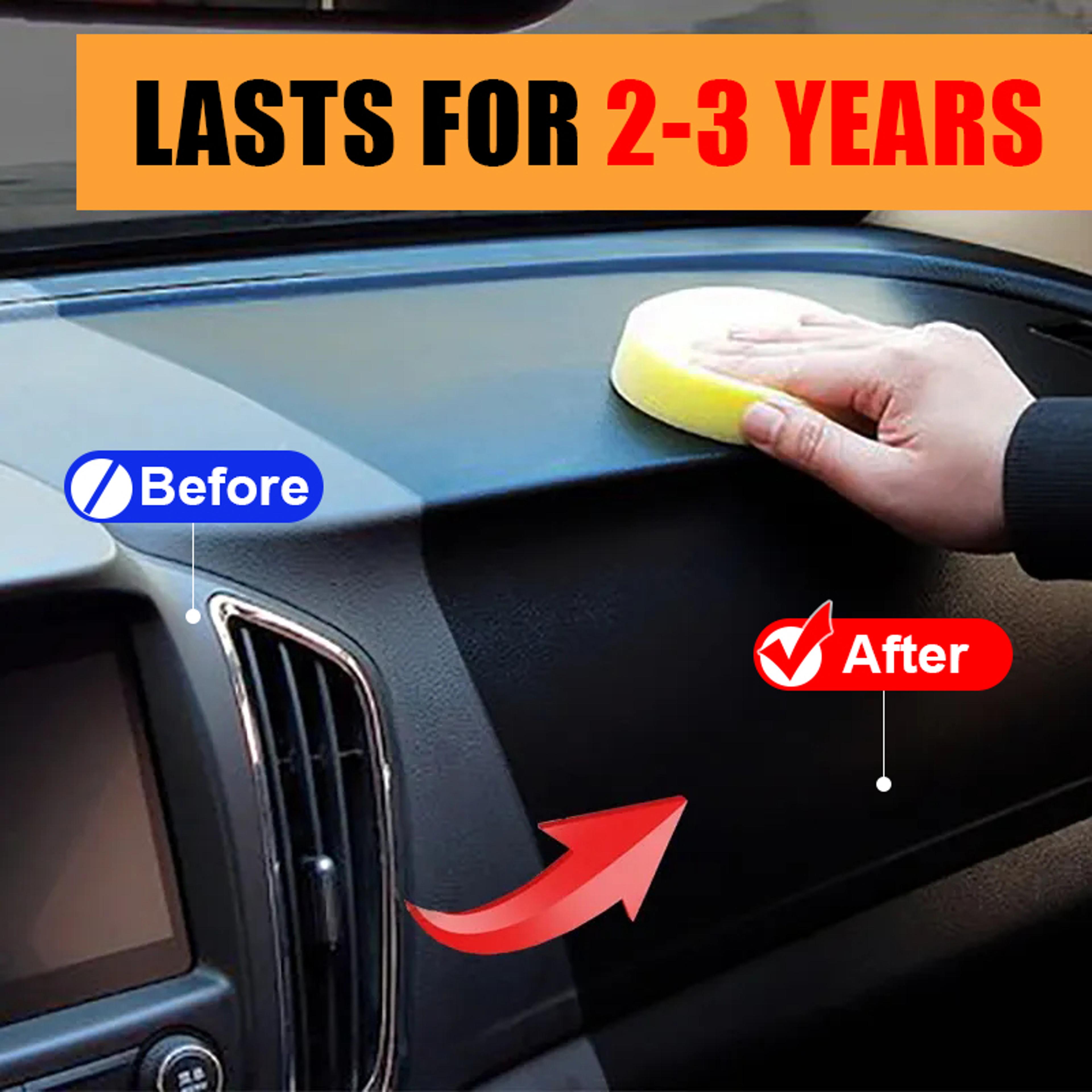 Car Plastic Restorer Crystal Clear Auto Interior Leather  Panel Renewal Wax Coating Agent Back To B 4