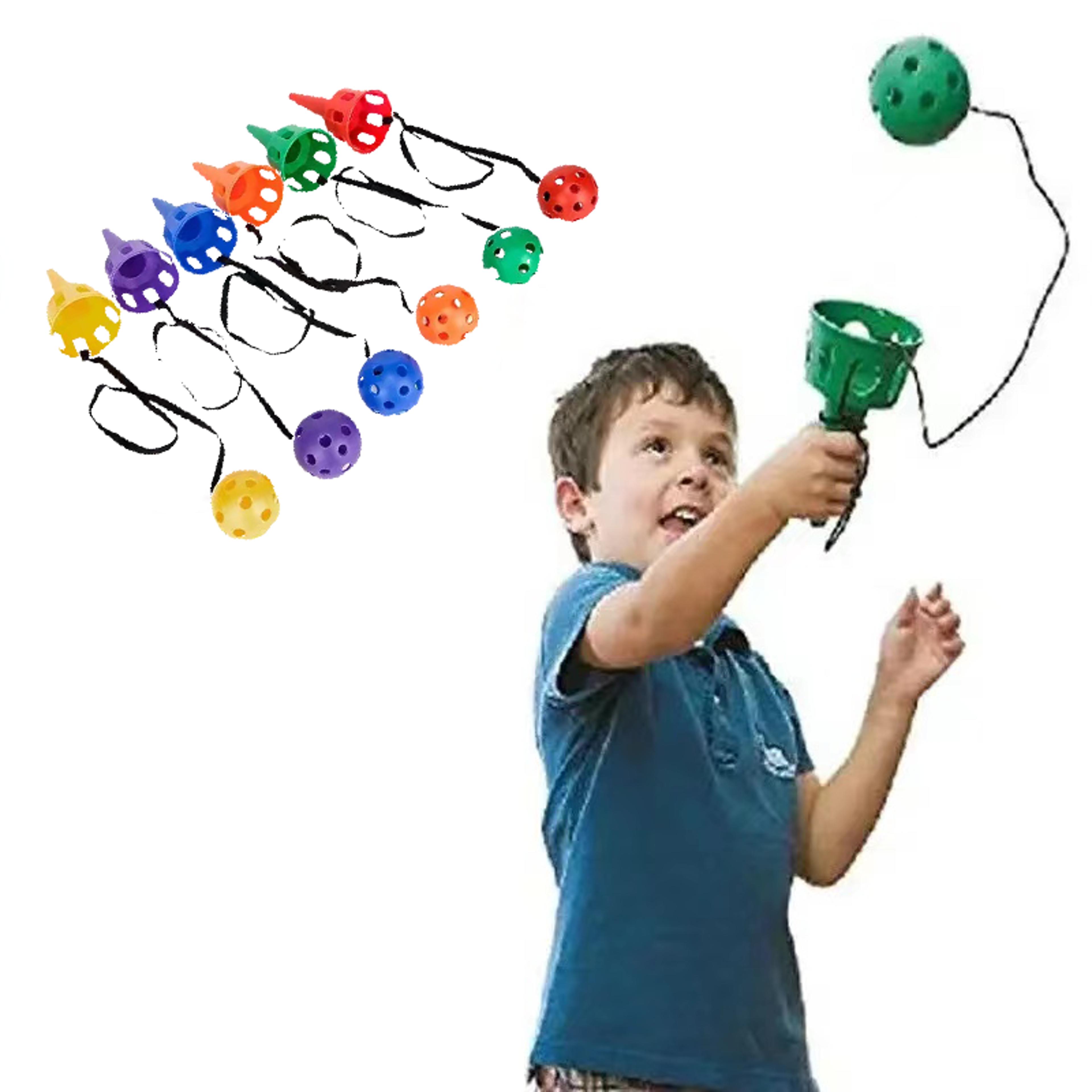 Throw And Catch Ball Game Set Outdoor Toy For Kids Hand Eye Coordination Training Fun 2