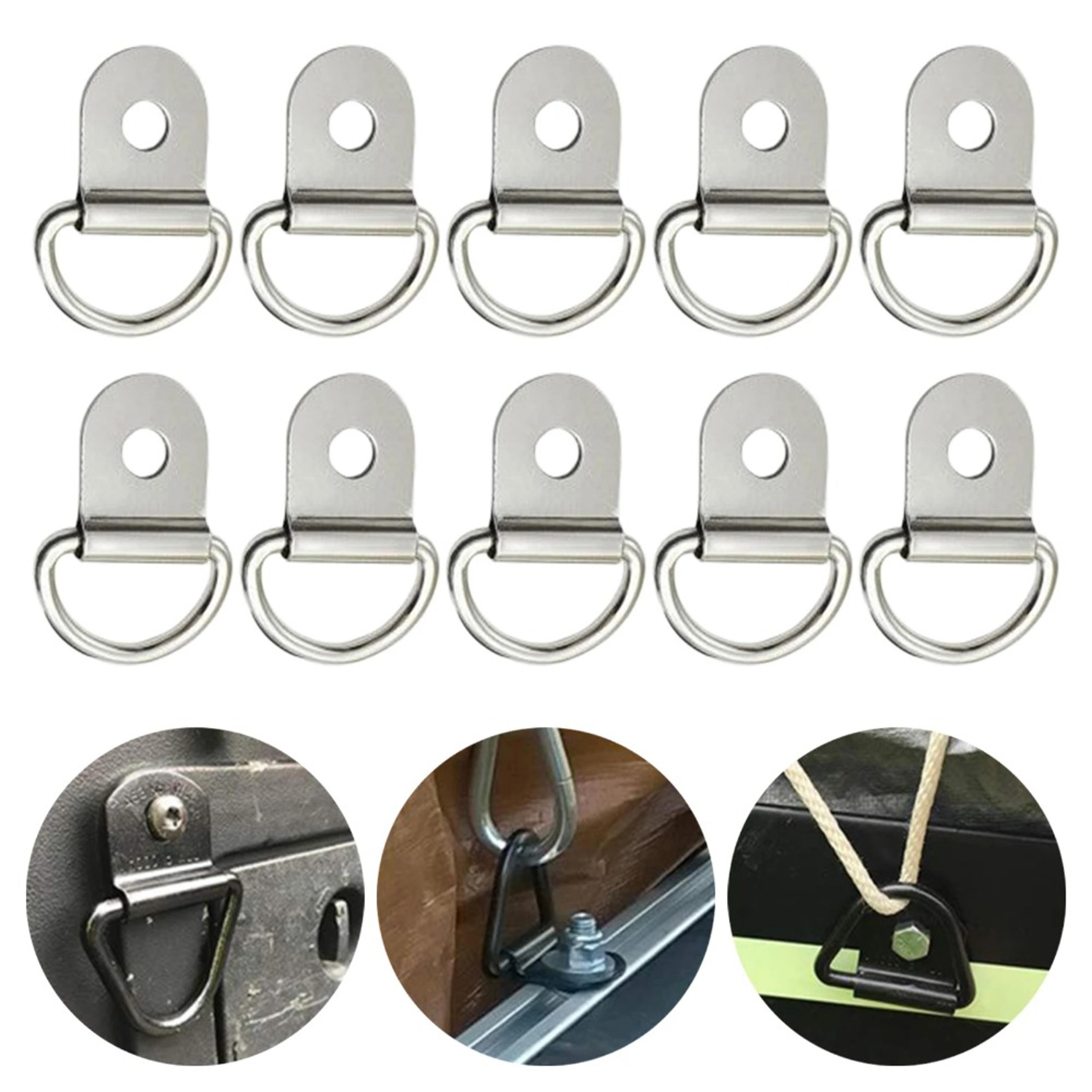 Stainless Steel D Ring Tie Down Anchors For Cargo Trailer Boat  RV Durable Lashing Rings For Secure 0