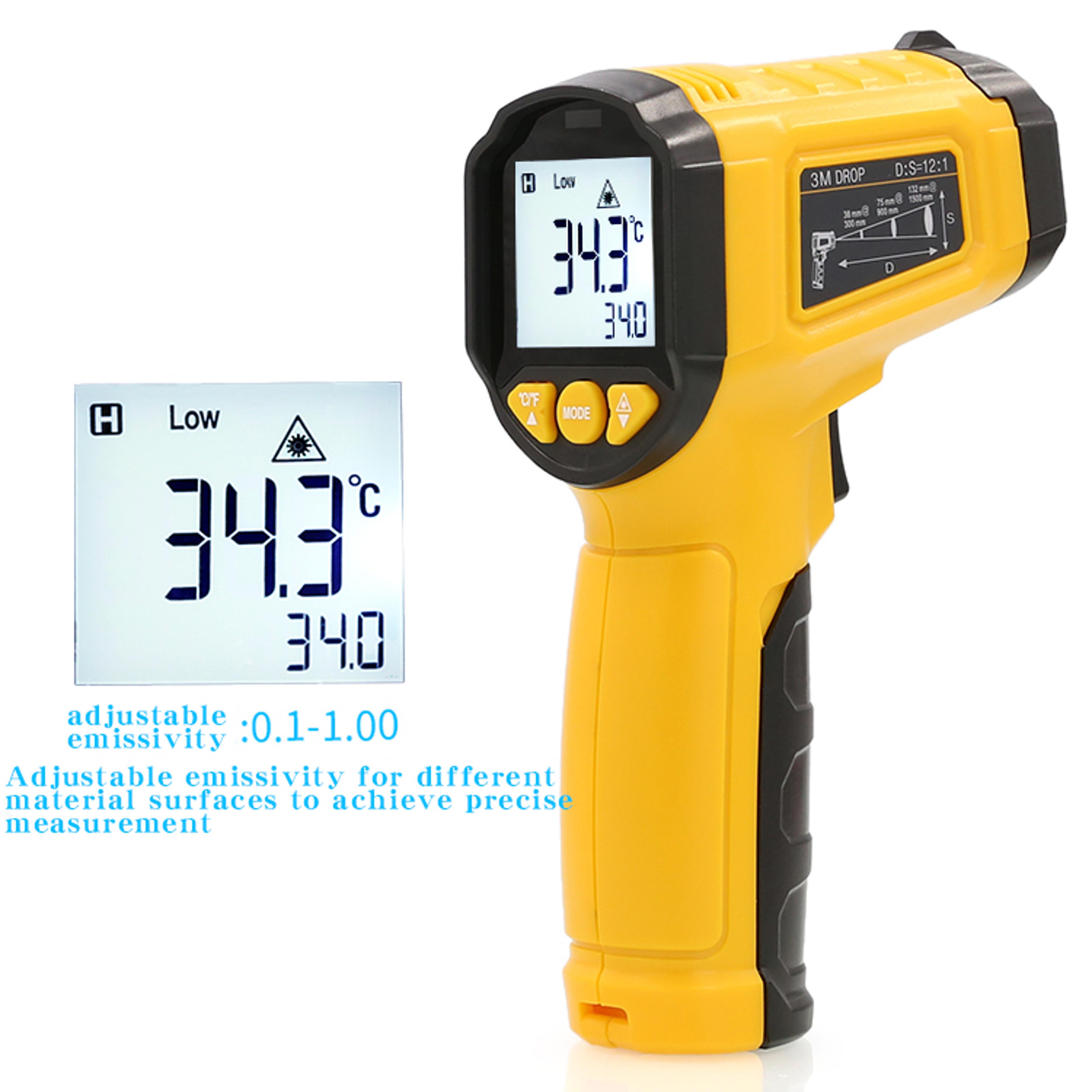 Infrared Non Contact Thermometer High Precision Handheld Electronic Temperature Gauge For Industria 7