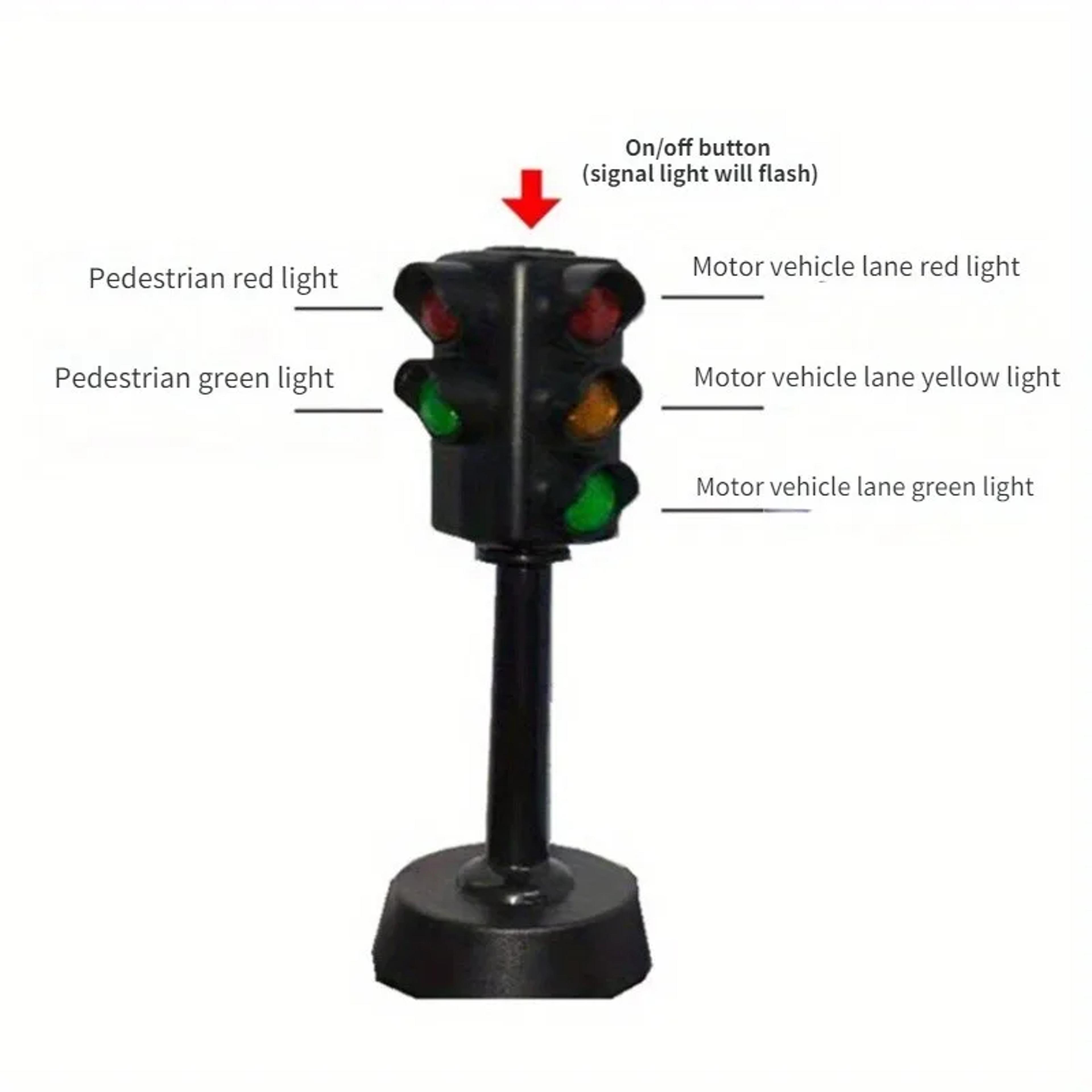 Mini Traffic Signs  Road Light Puzzle Toy For Kids Educational Safety Set 3