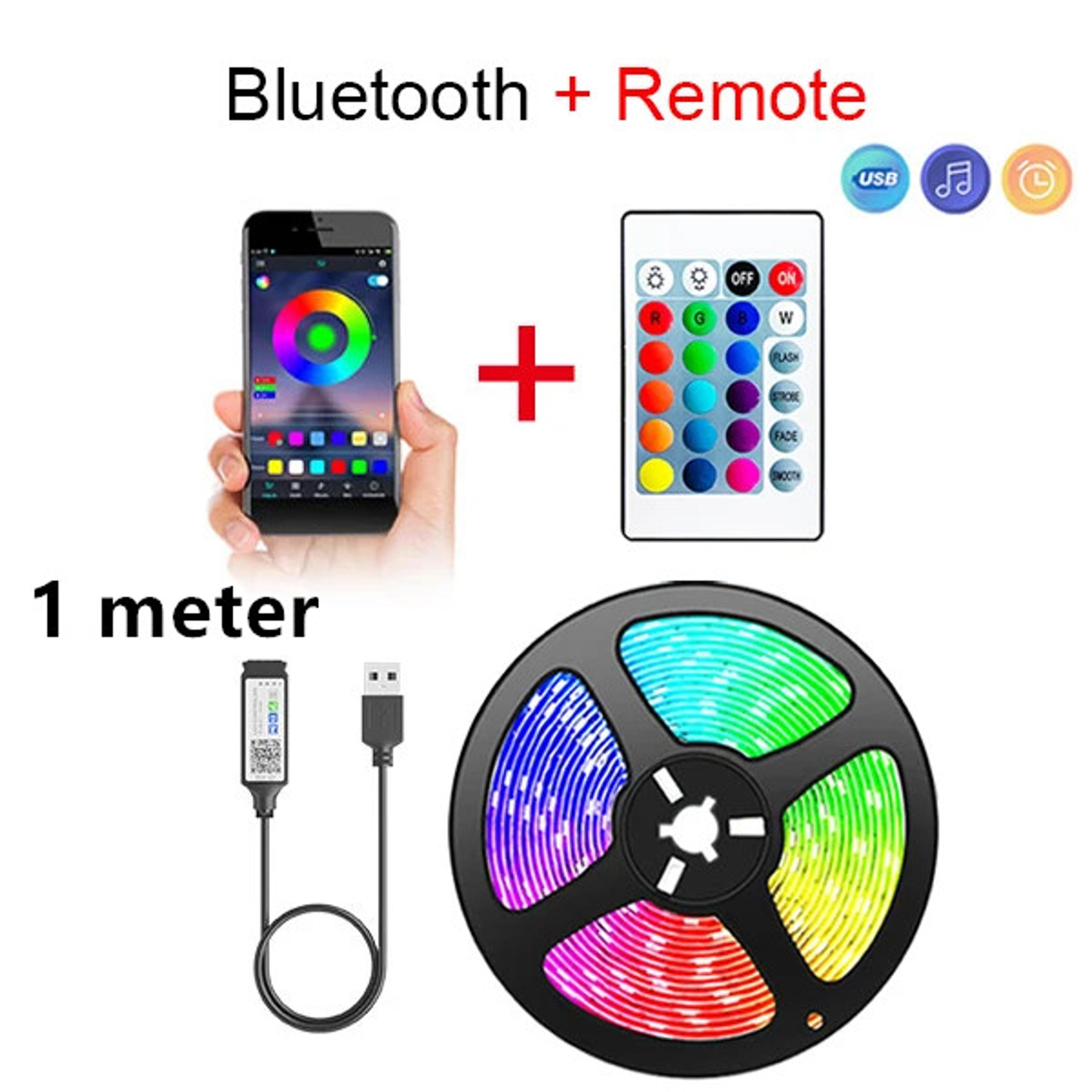 Smart Bluetooth LED Strip Lights Flexible RGB Backlights For TV  Home Decor With App Control 3