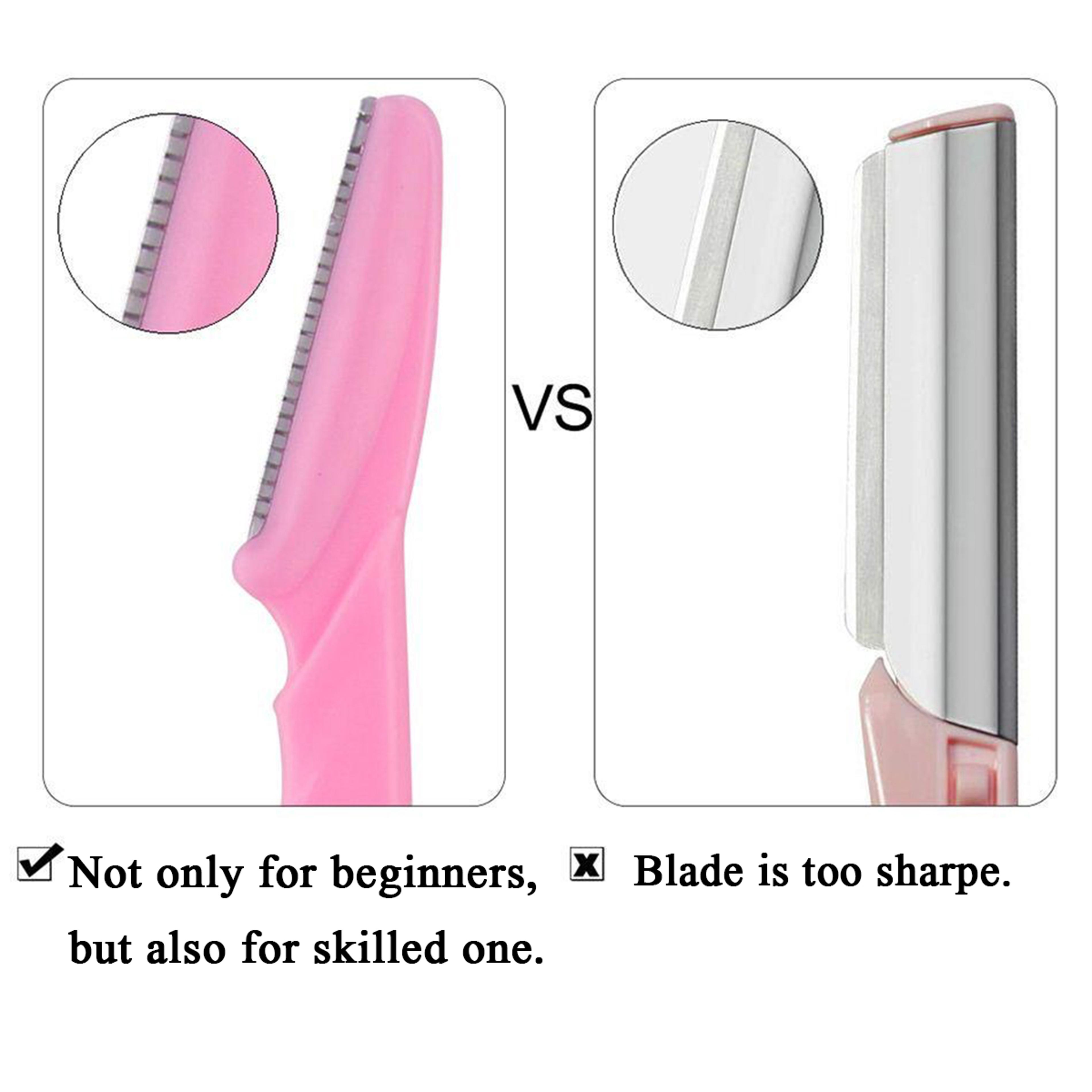 Eyebrow Razor Set With Safe Blades  Storage Case Precision Trimmers For Facial Hair Removal 3