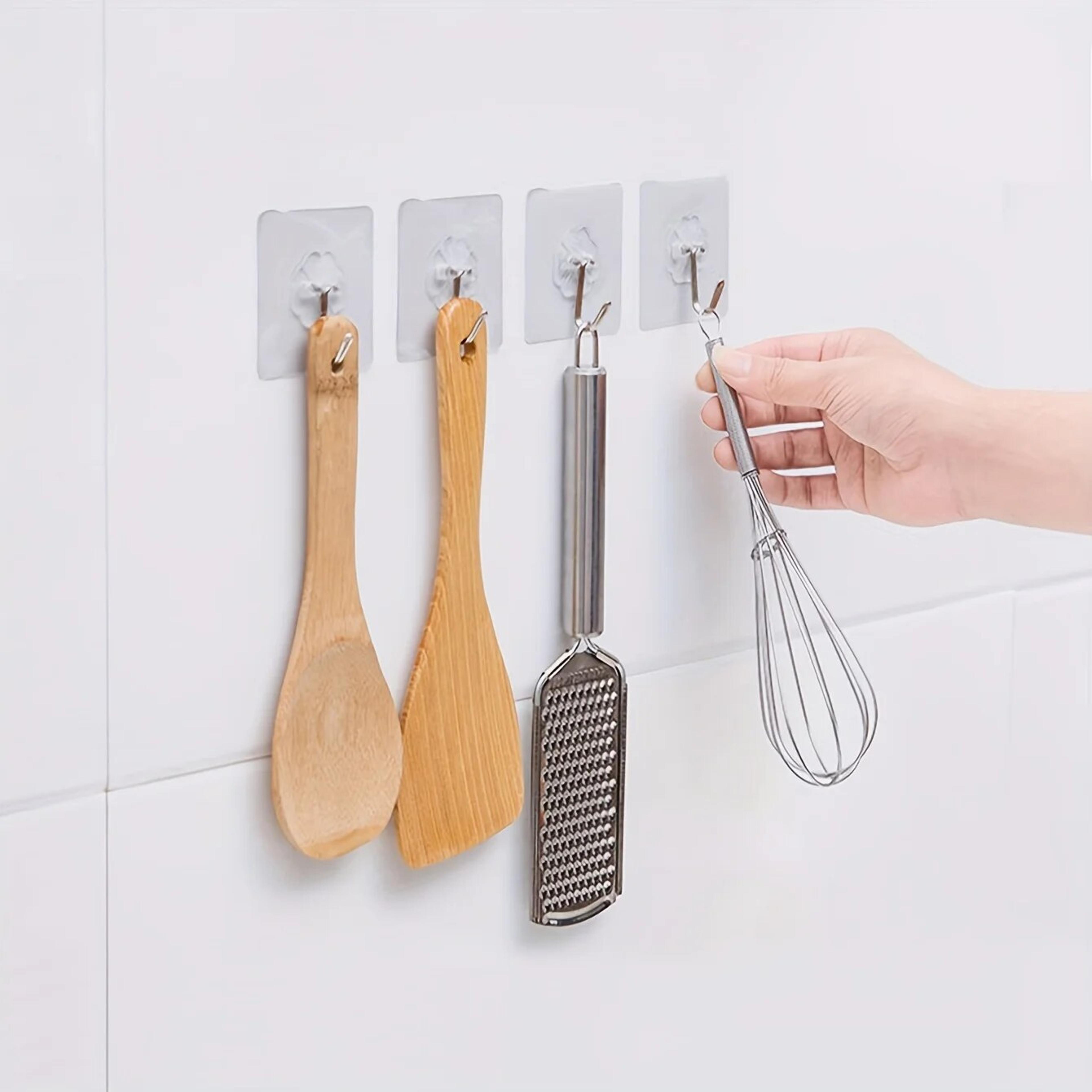 Transparent Wall Mount Hooks Strong Grip Traceless Easy Install Multifunctional For Modern Decor 6