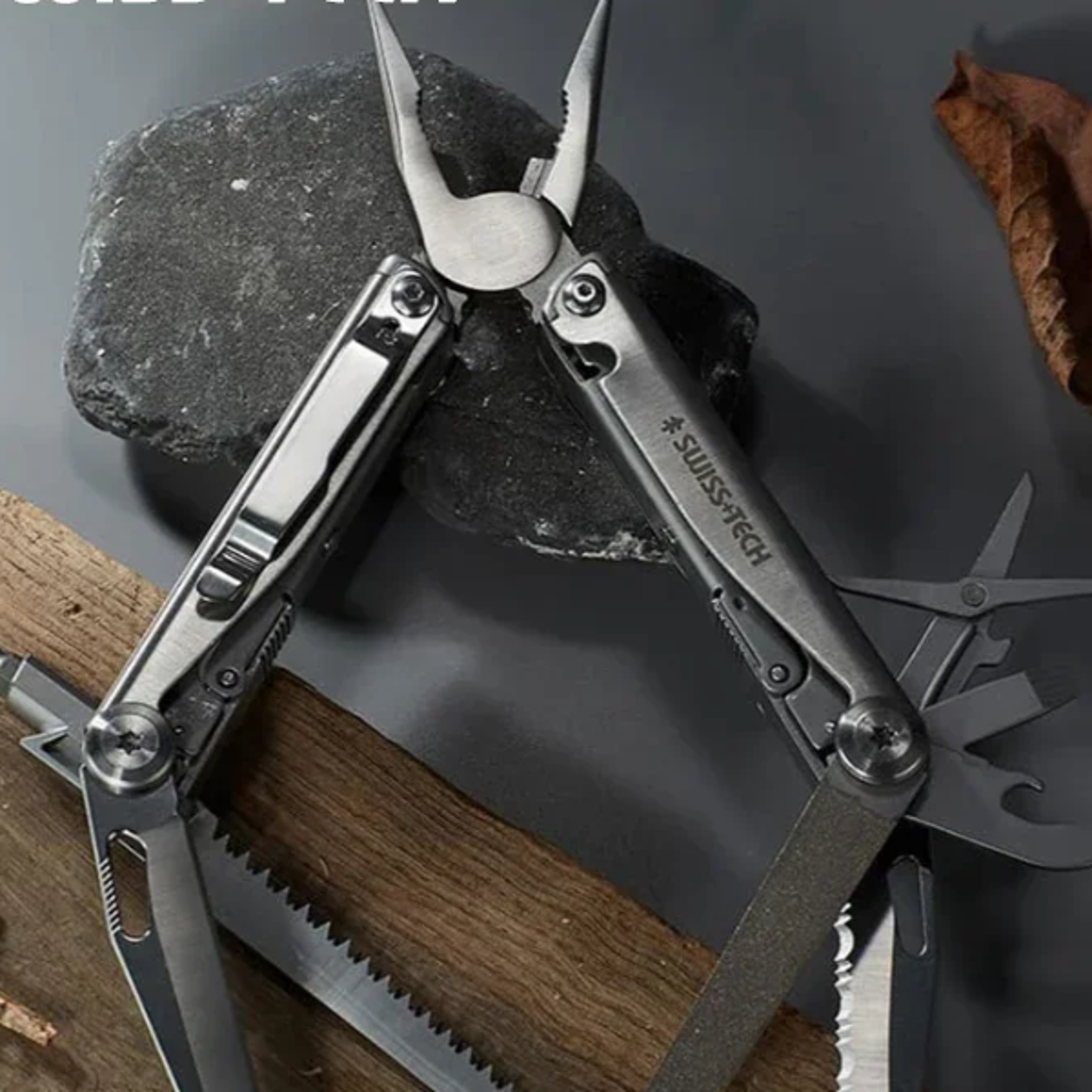 SWISS TECH 18 in 1 Multitool Pliers Folding Multifunctional Combination Tool Pocket Knife Portable