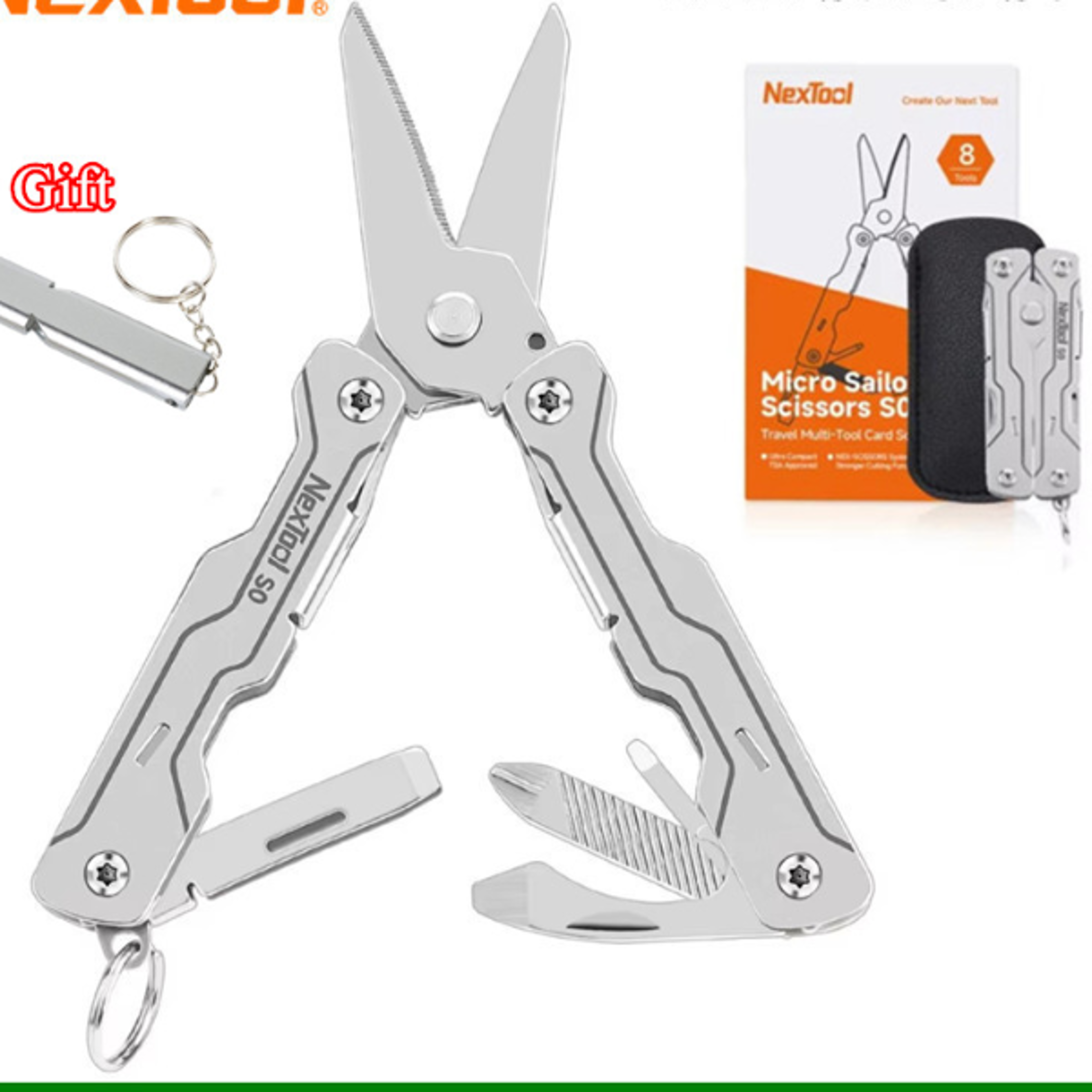 portable edc sailor scissors micro multitools keychain for outdoor emergencies