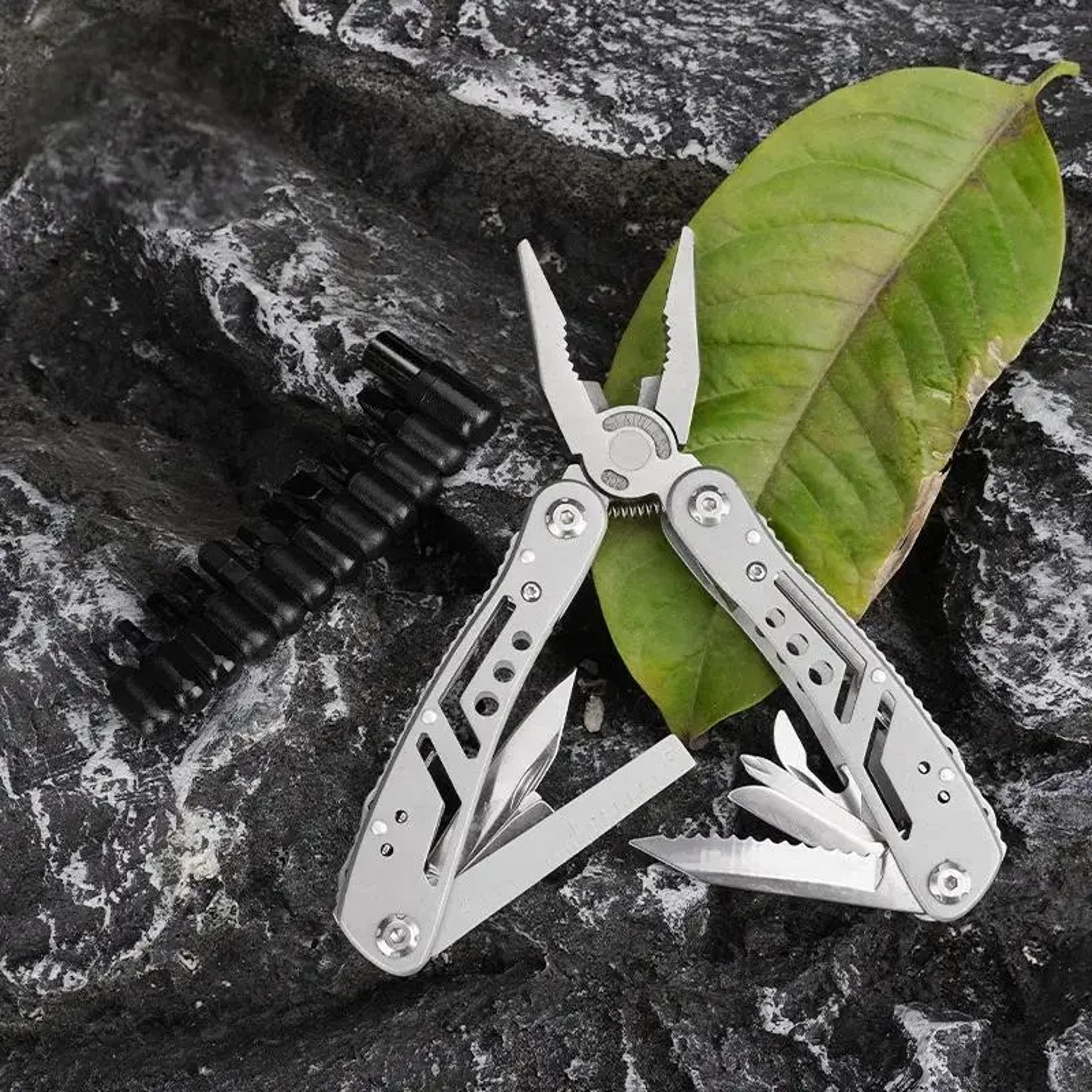 All In One Outdoor Folding Multi Tool Pliers Kit Camping Survival  Everyday Utility 2