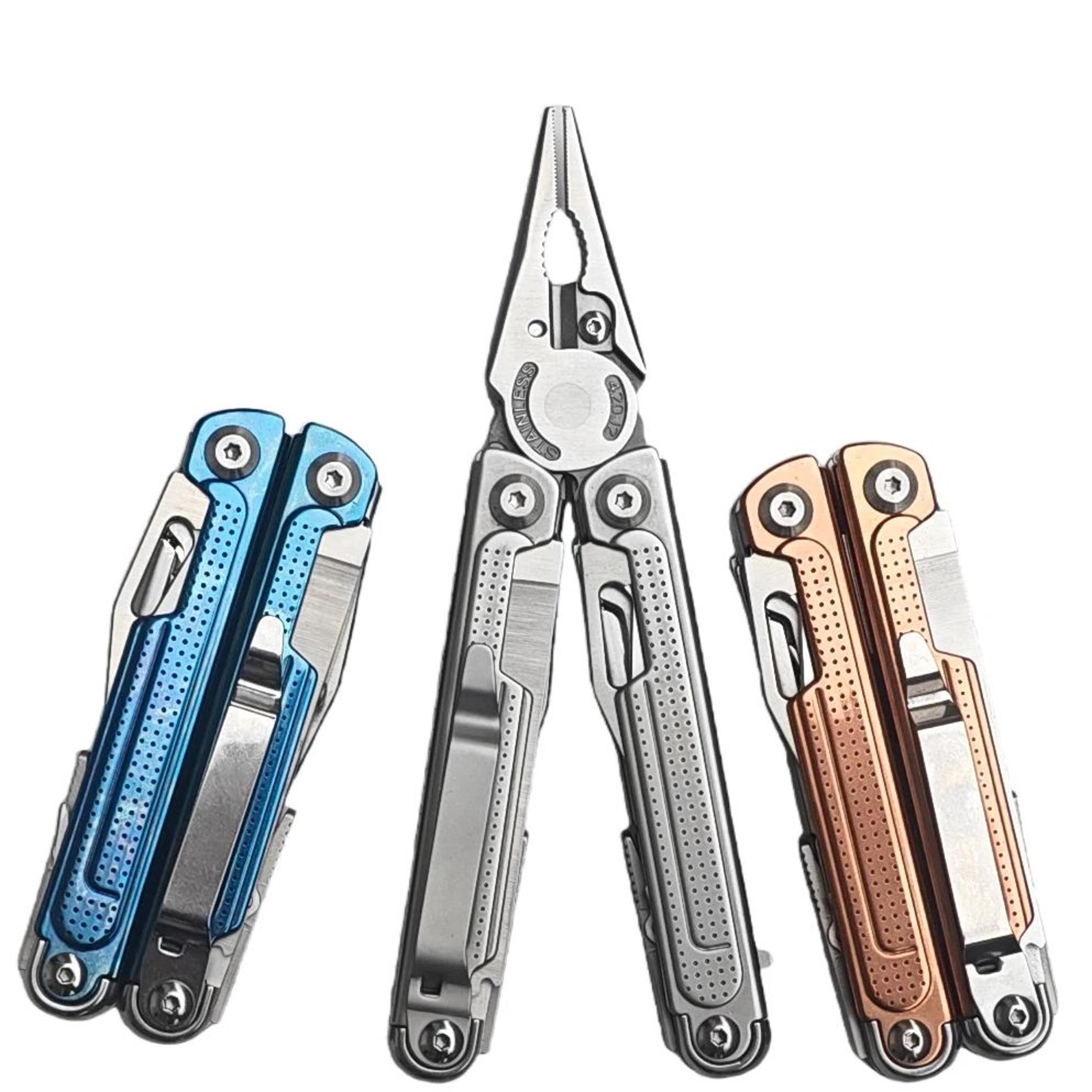 Titanium Stainless Camping Multi Tool Pliers EDC Folding Clamp With G10 Handle For Outdoor Adventur 5