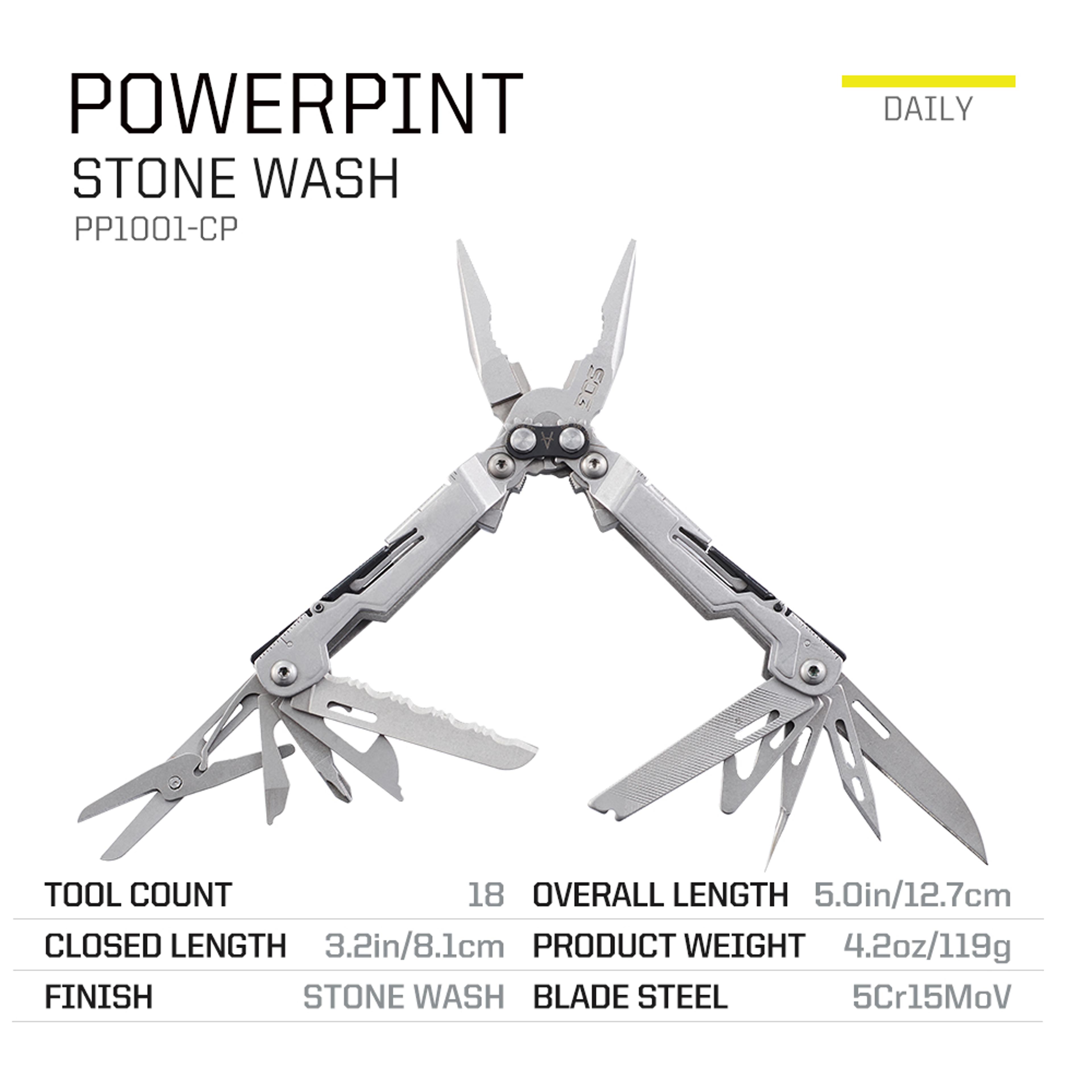 PowerPint Tactical Multi Tool With Folding Pliers  Knife Compact EDC Gear For Outdoor Adventures 4