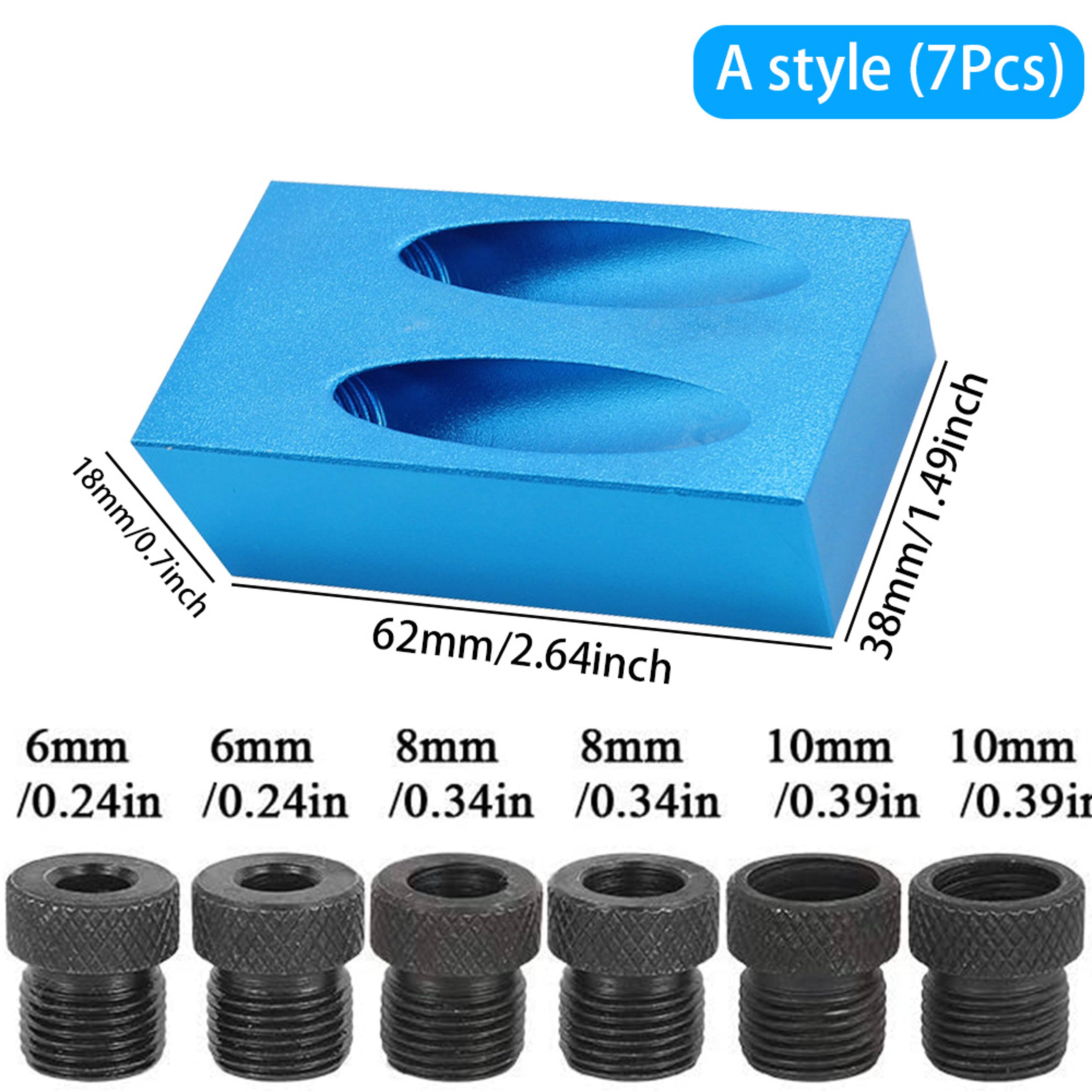Pocket Hole Jig Kit For Woodworking Hole Drilling Guide Locator With Drill Bit Set 6