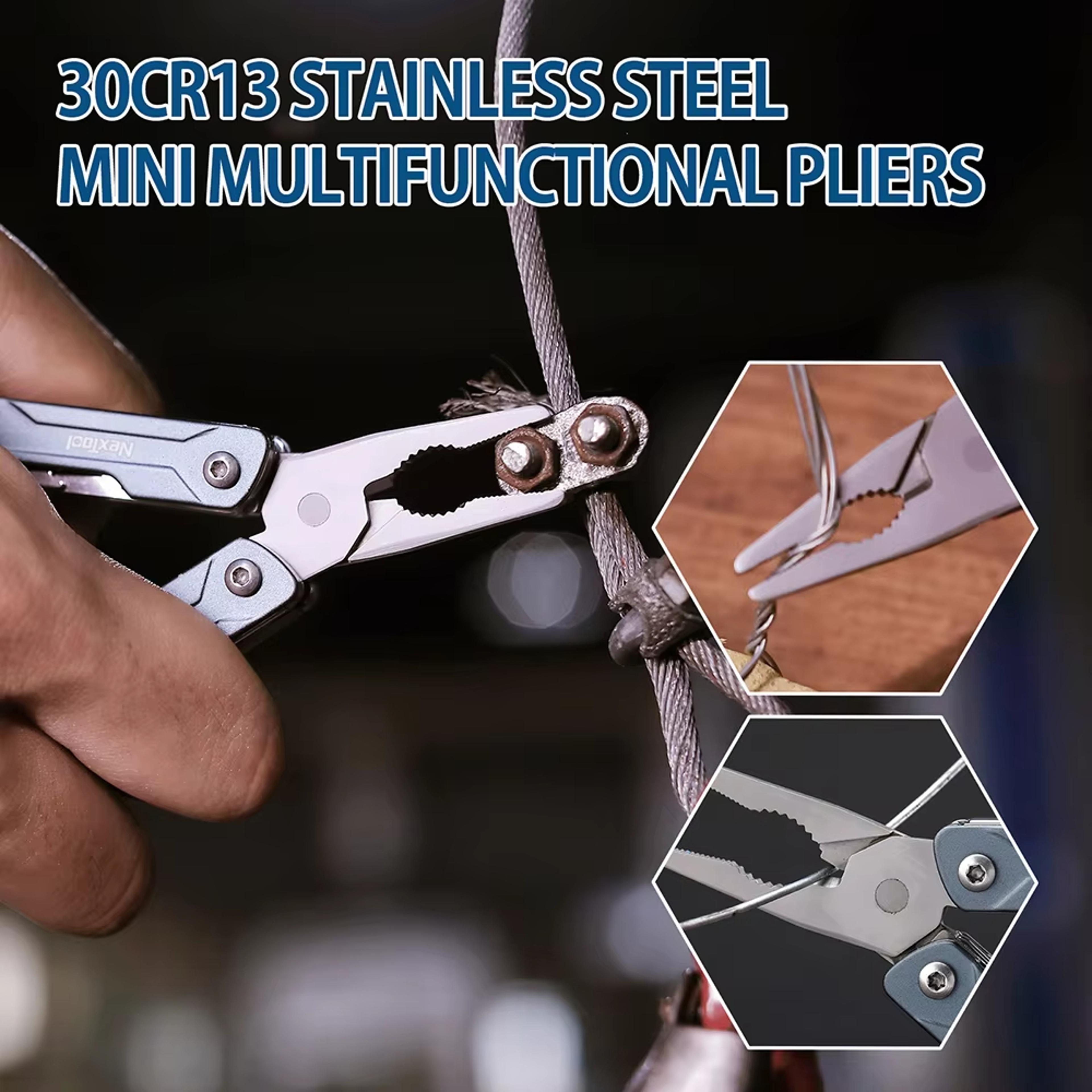 Mini Sailor Pliers Multi Tool Pocket Knife Folding Tool With Scissors Screwdrivers And Wire Cutters 3