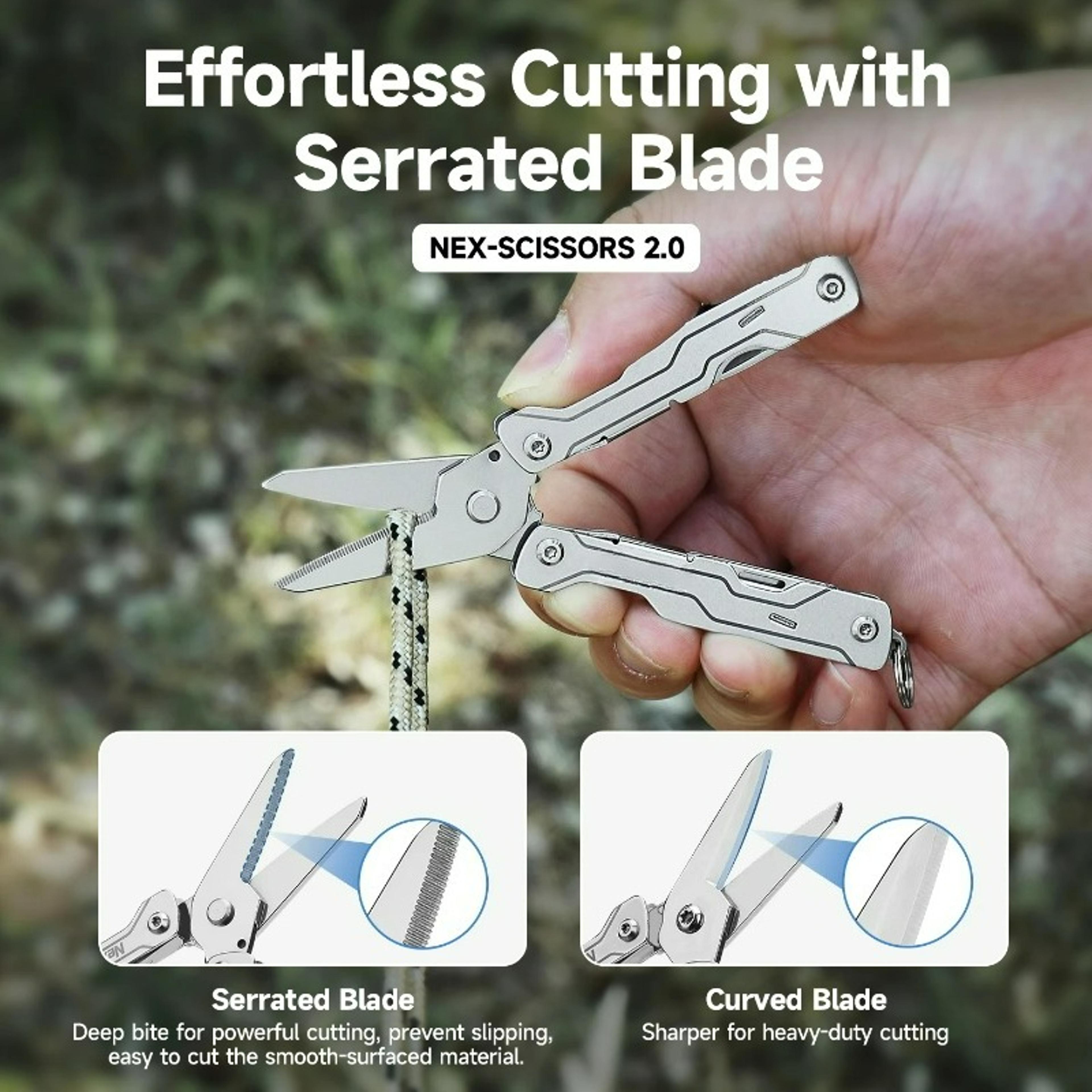 Mini Multitool Keychain Sailor Scissors Screwdriver Folding Pocket Tool For EDC  Travel 4